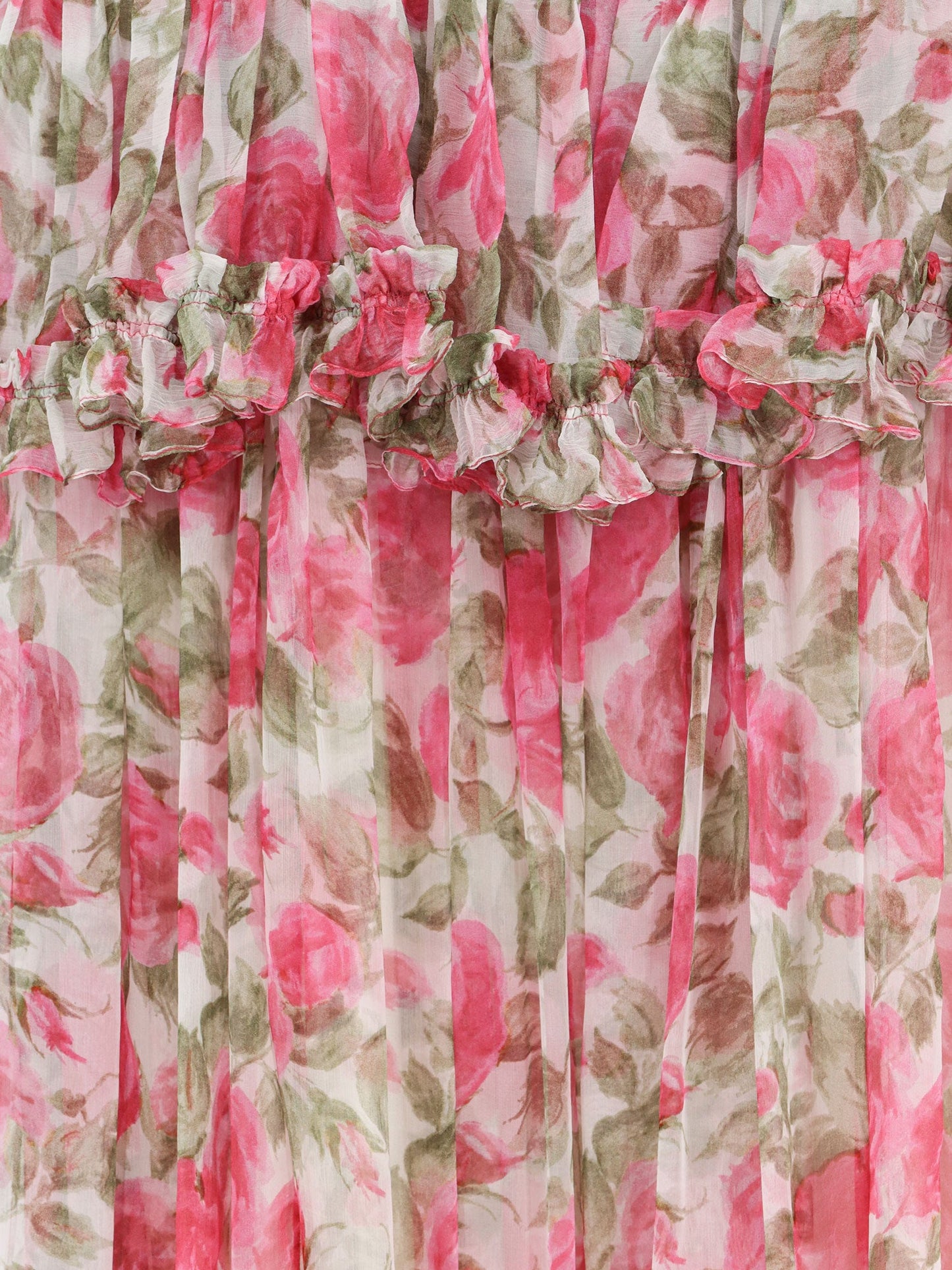 Chloe' Women Silk Long Dress With Floral Print CHLOE