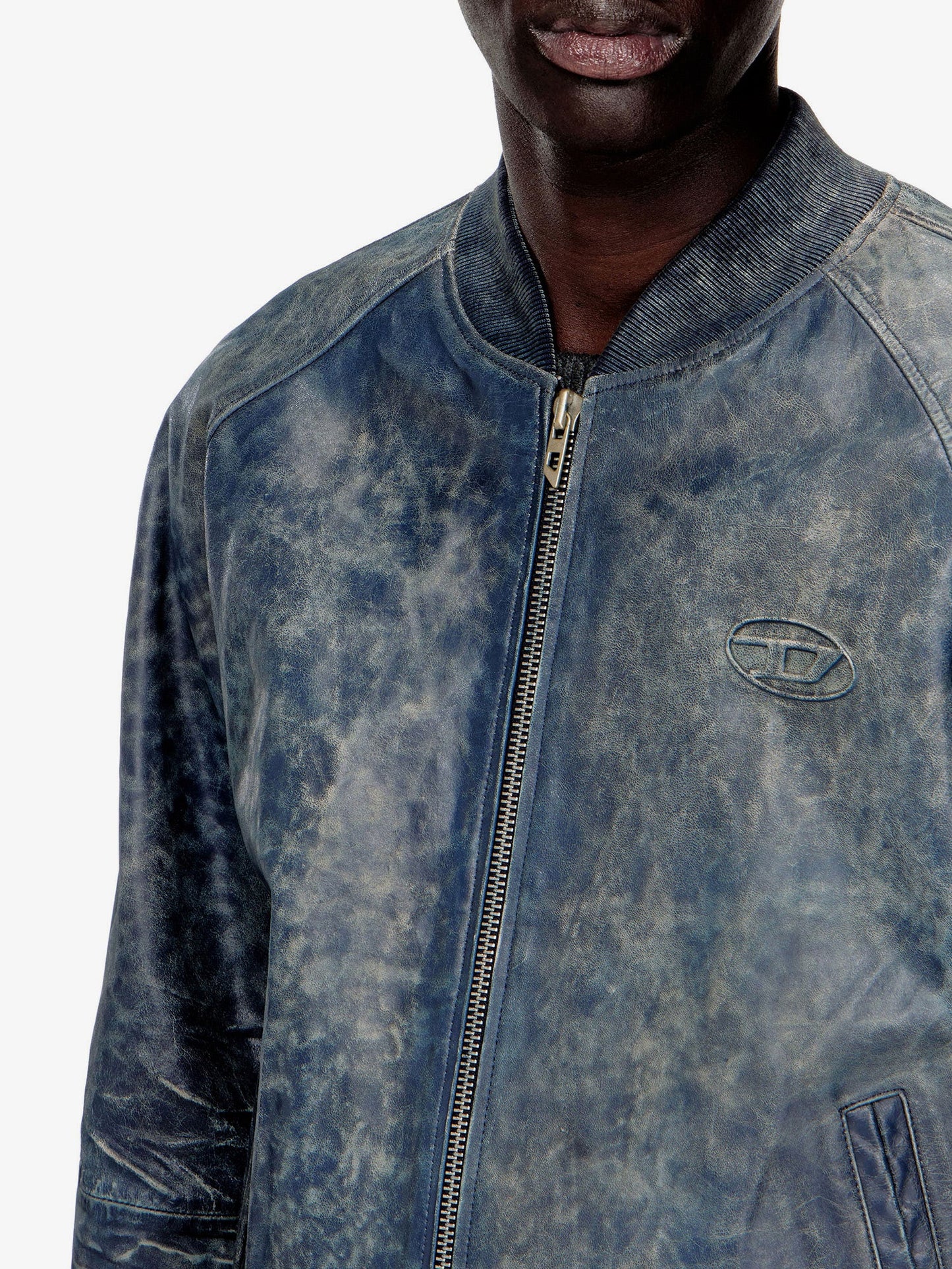 Diesel Men L-Cobb Leather Jacket