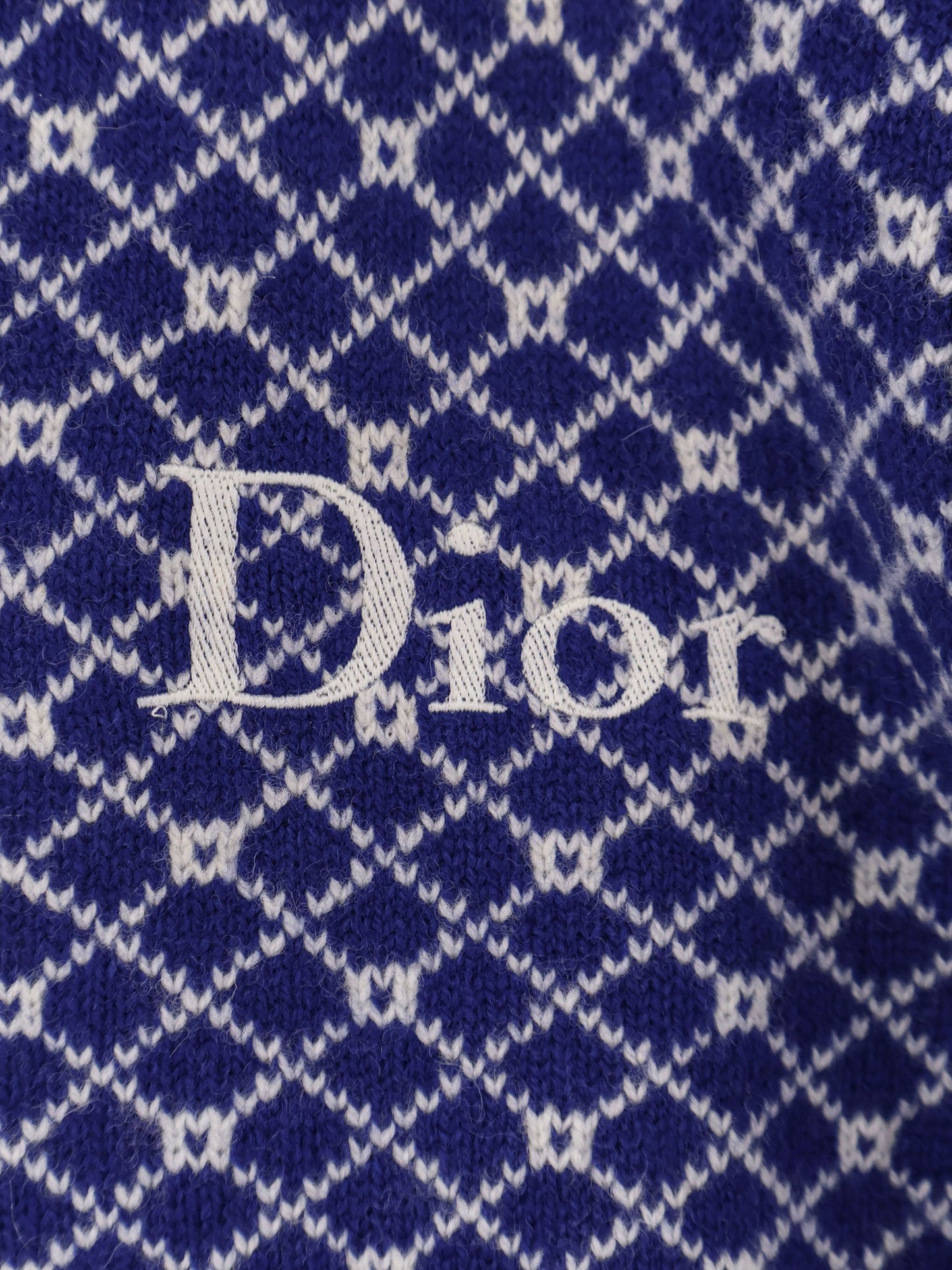Dior Men Wool Sweater With Bicolor Pattern CHRISTIAN DIOR