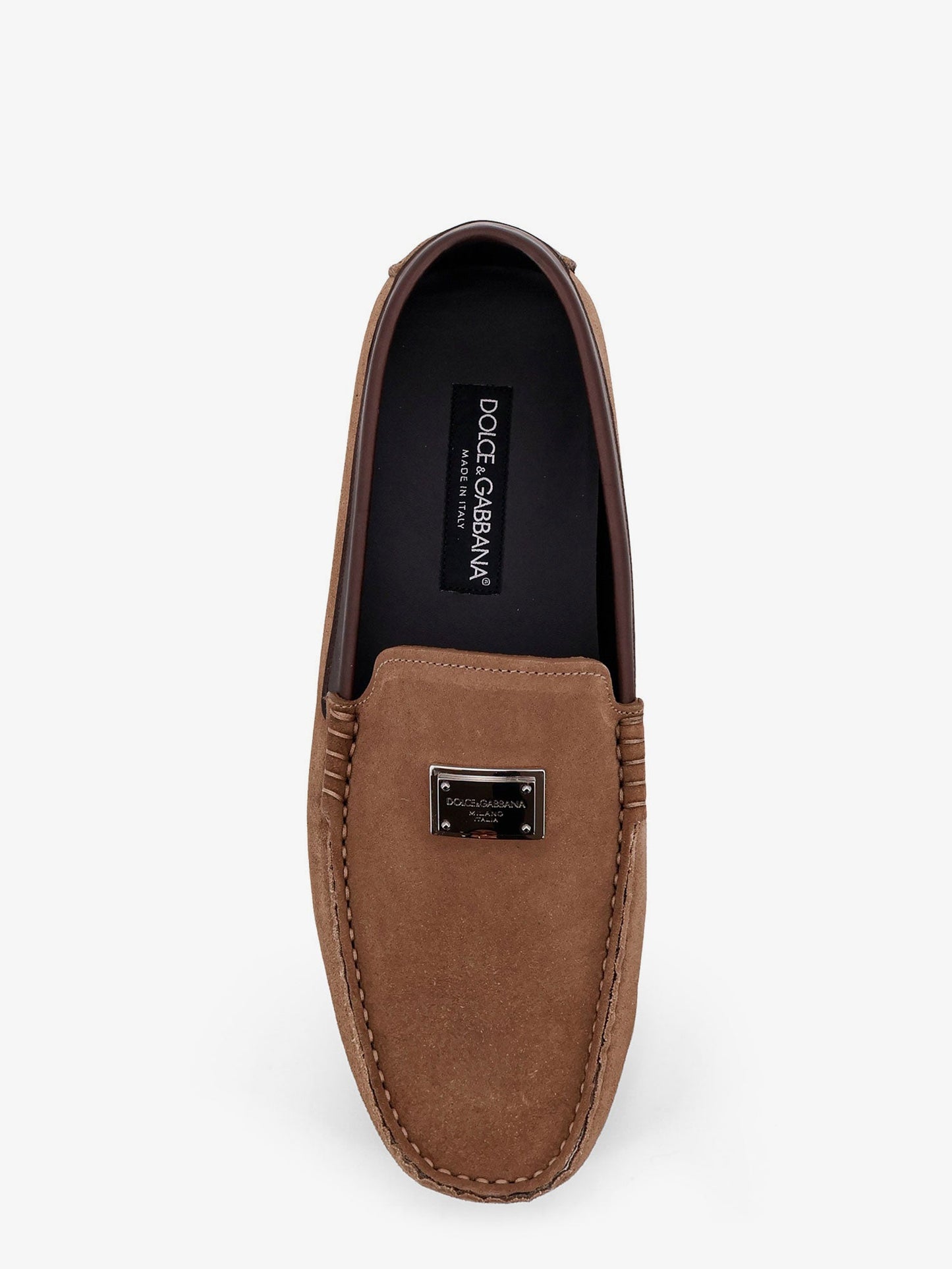 Dolce & Gabbana Men Suede Loafer With Leather Inserts DOLCE & GABBANA