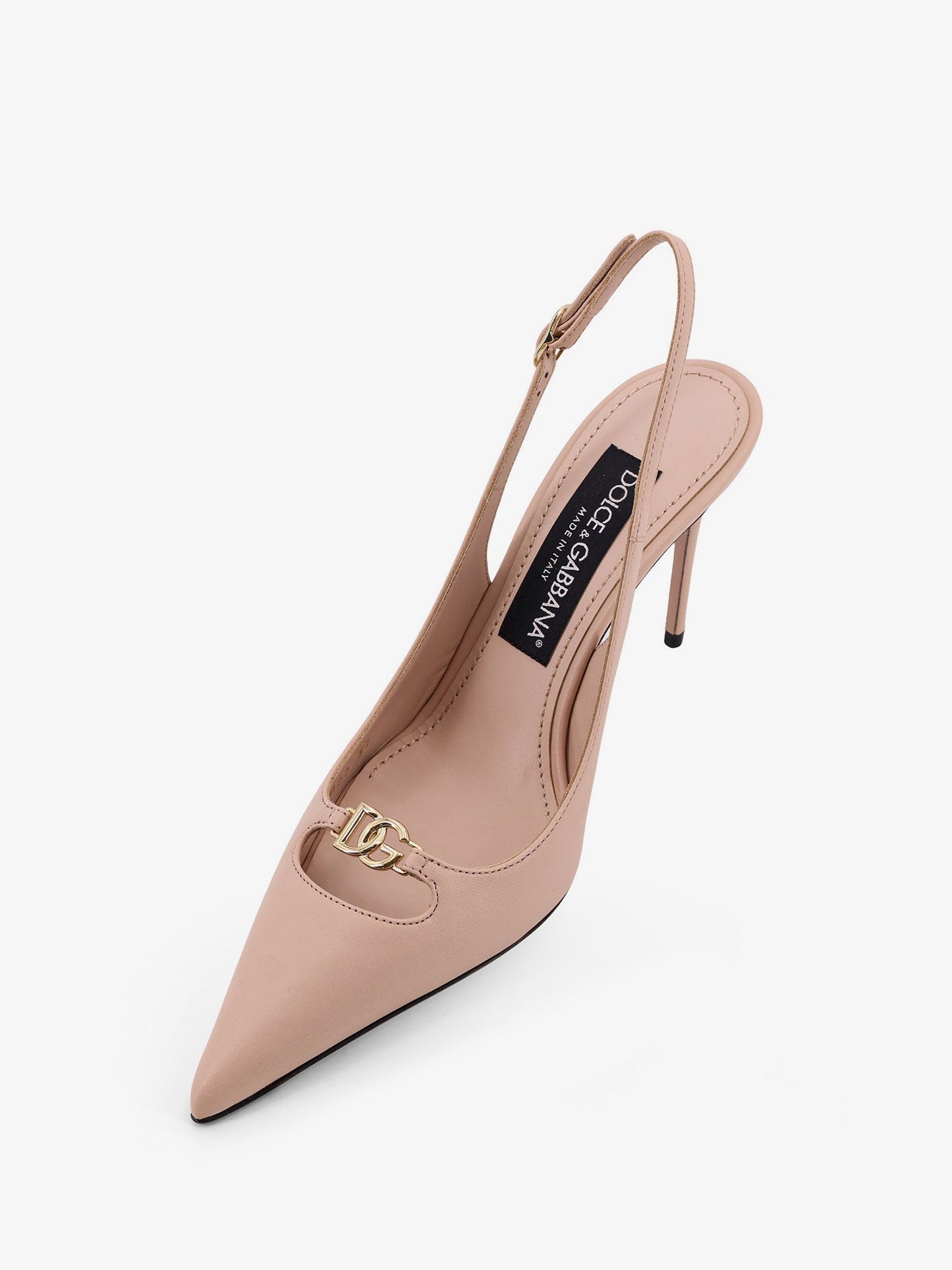 Dolce & Gabbana Women Leather Pumps With Metal Dg Logo DOLCE & GABBANA