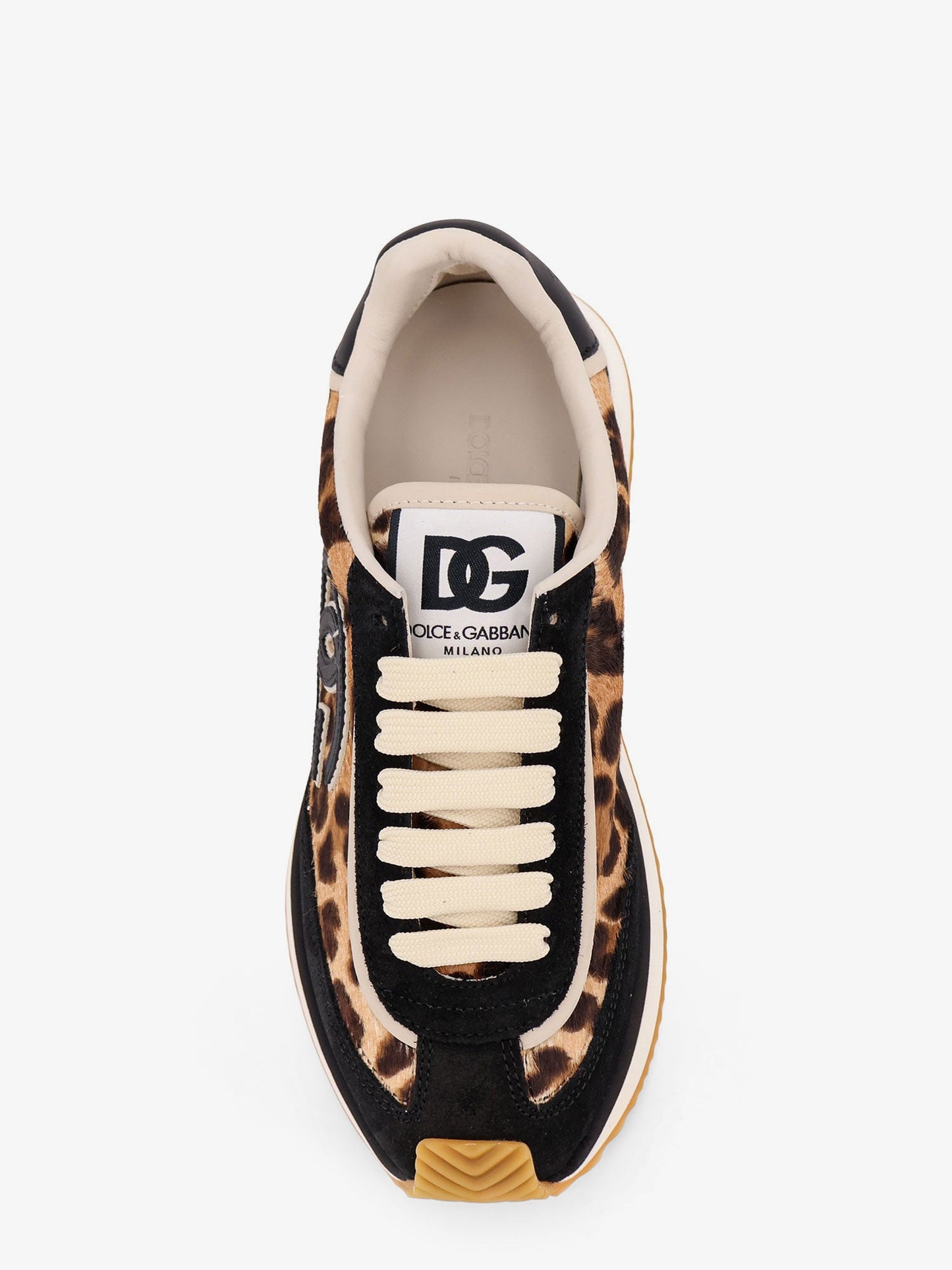 Dolce & Gabbana Women Suede Sneakers With Animal Print DOLCE & GABBANA
