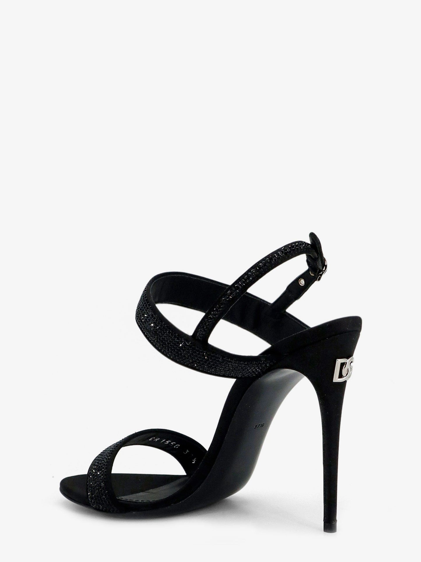 Dolce & Gabbana Women Satin Sandals With All-Over Rhinestones DOLCE & GABBANA
