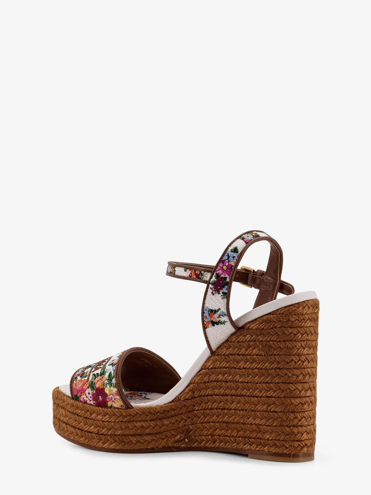 Dolce & Gabbana Women Raffia Sandals With Floral Embroidery DOLCE & GABBANA