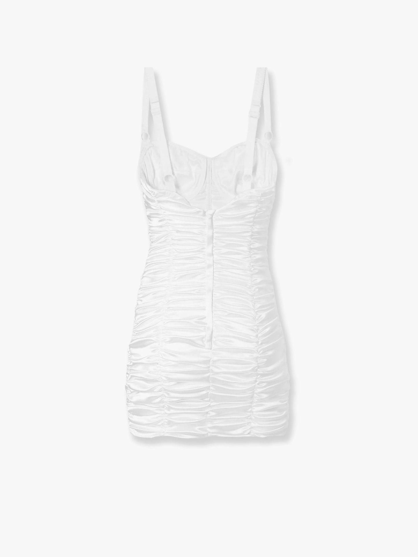 Dolce & Gabbana Women Draped Satin Mini Dress DOLCE & GABBANA