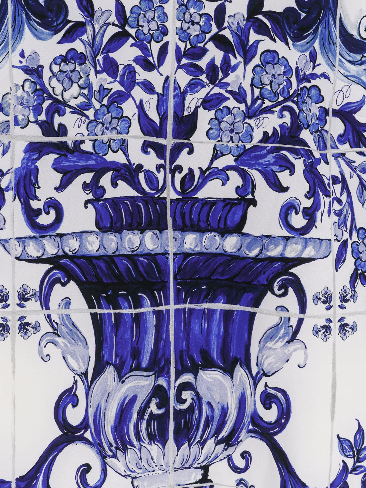 Dolce & Gabbana Women Silk Top With Maiolica Print DOLCE & GABBANA