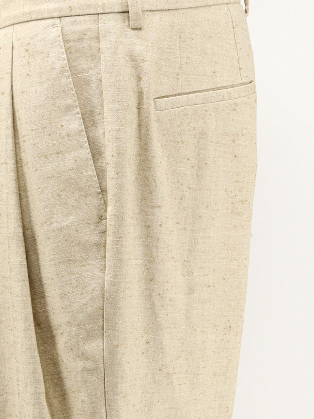 Dolce & Gabbana Men Hemp, Linen And Silk Trousers With Tweed Effect DOLCE & GABBANA