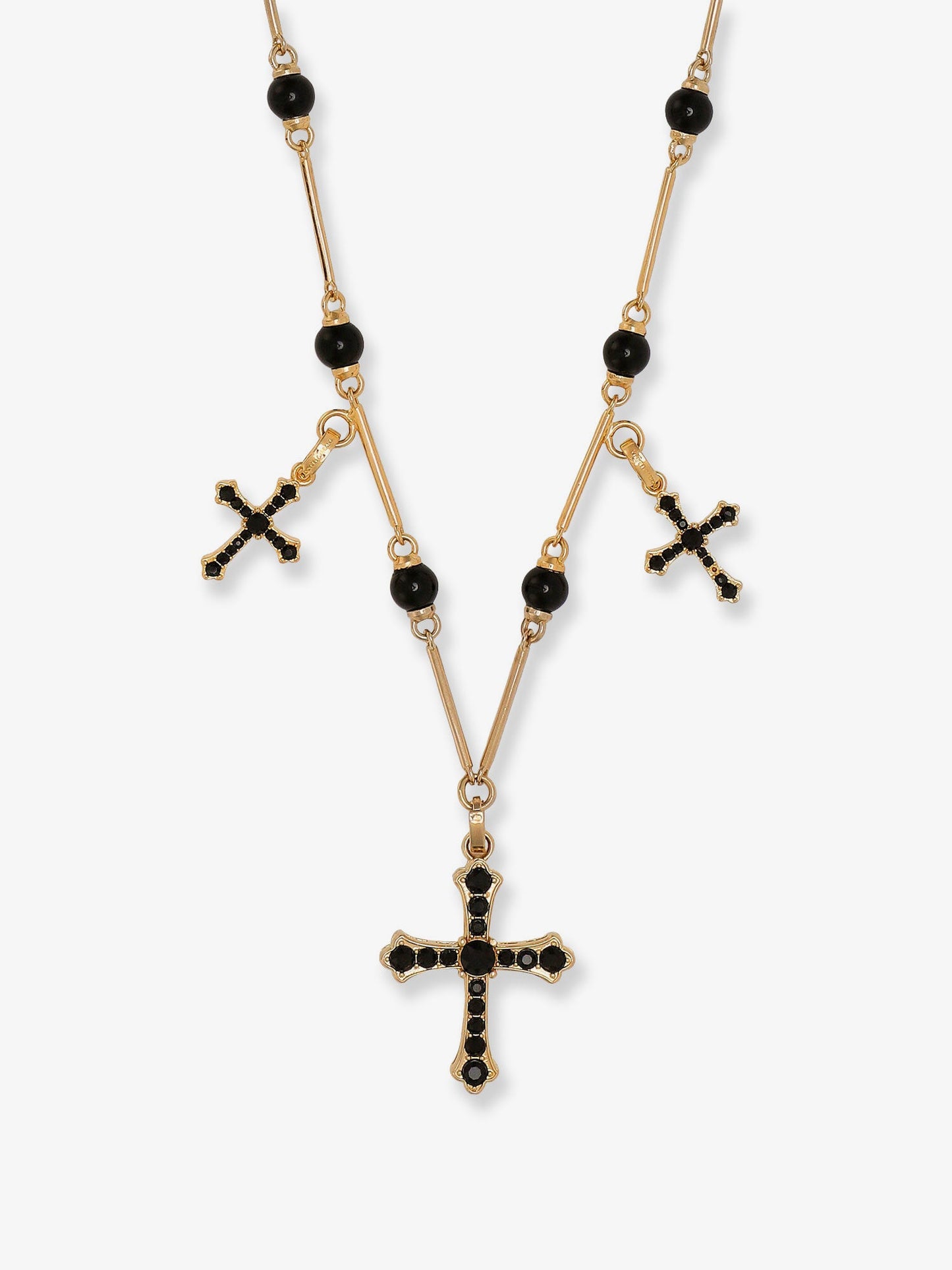 Dolce & Gabbana Women Brass Rosary With Cross Charms DOLCE & GABBANA