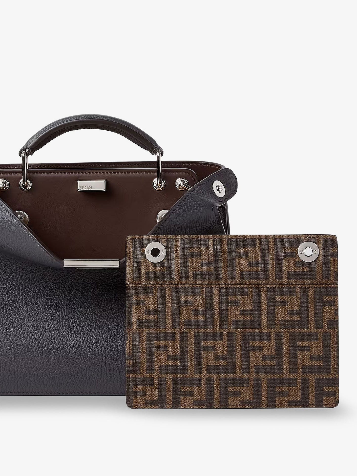 Fendi Men Peekaboo Iseeu Small Leather Crossbody Bag FENDI