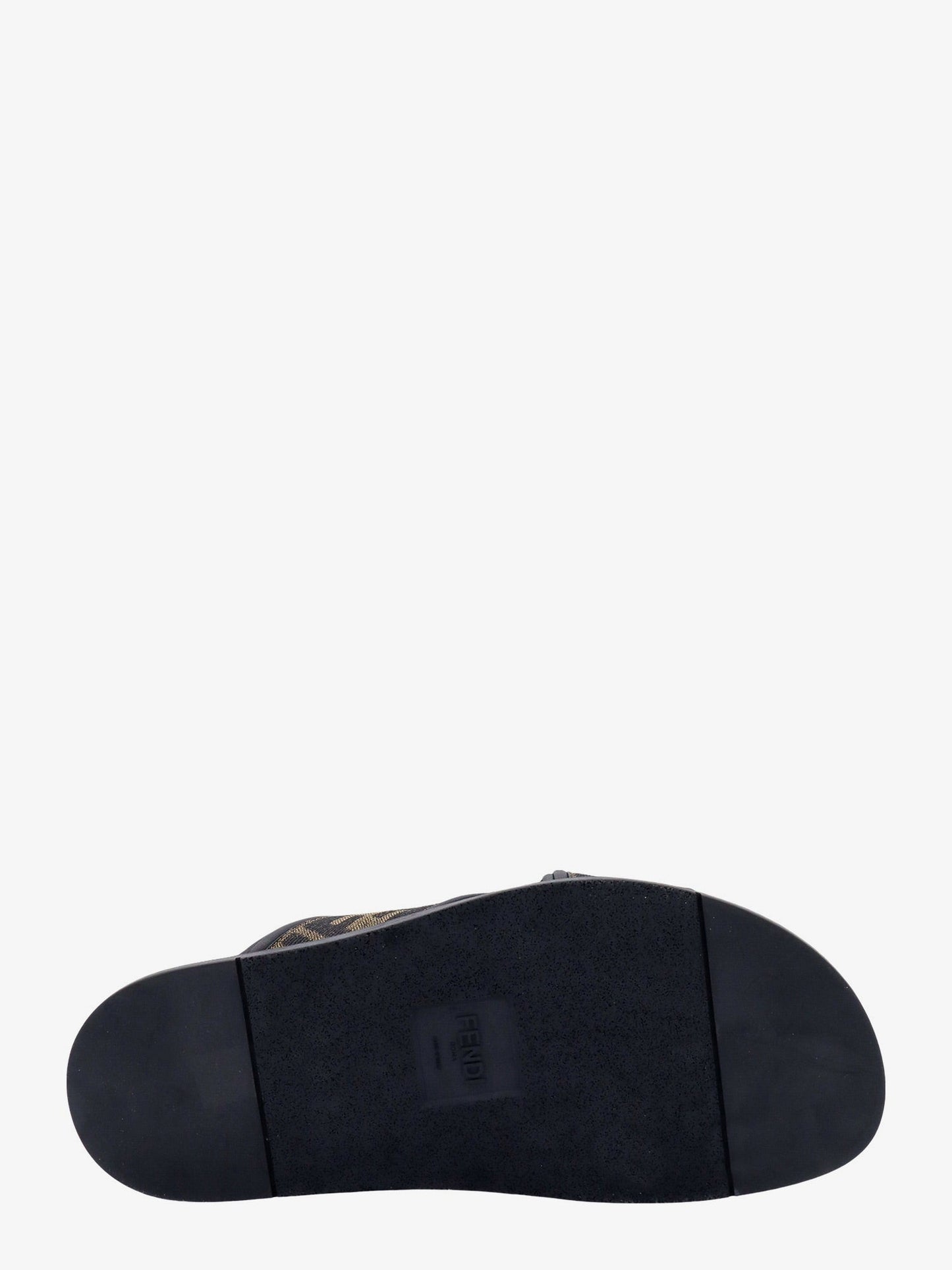 Fendi Men Ff Jacquard Fabric Sandals With Embroidered Logo FENDI