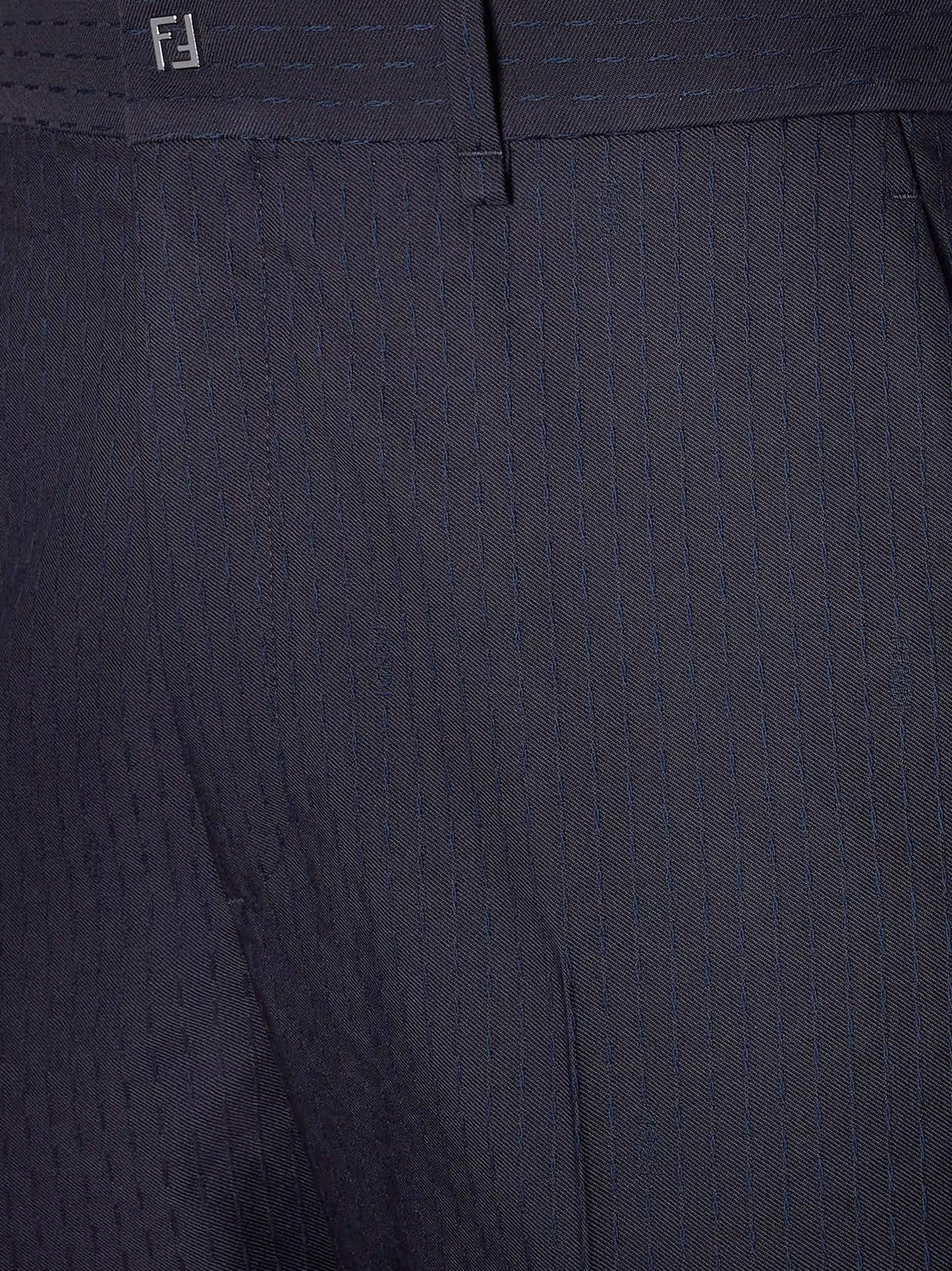 Fendi Men Trousers Wool Tonal Stitching FENDI