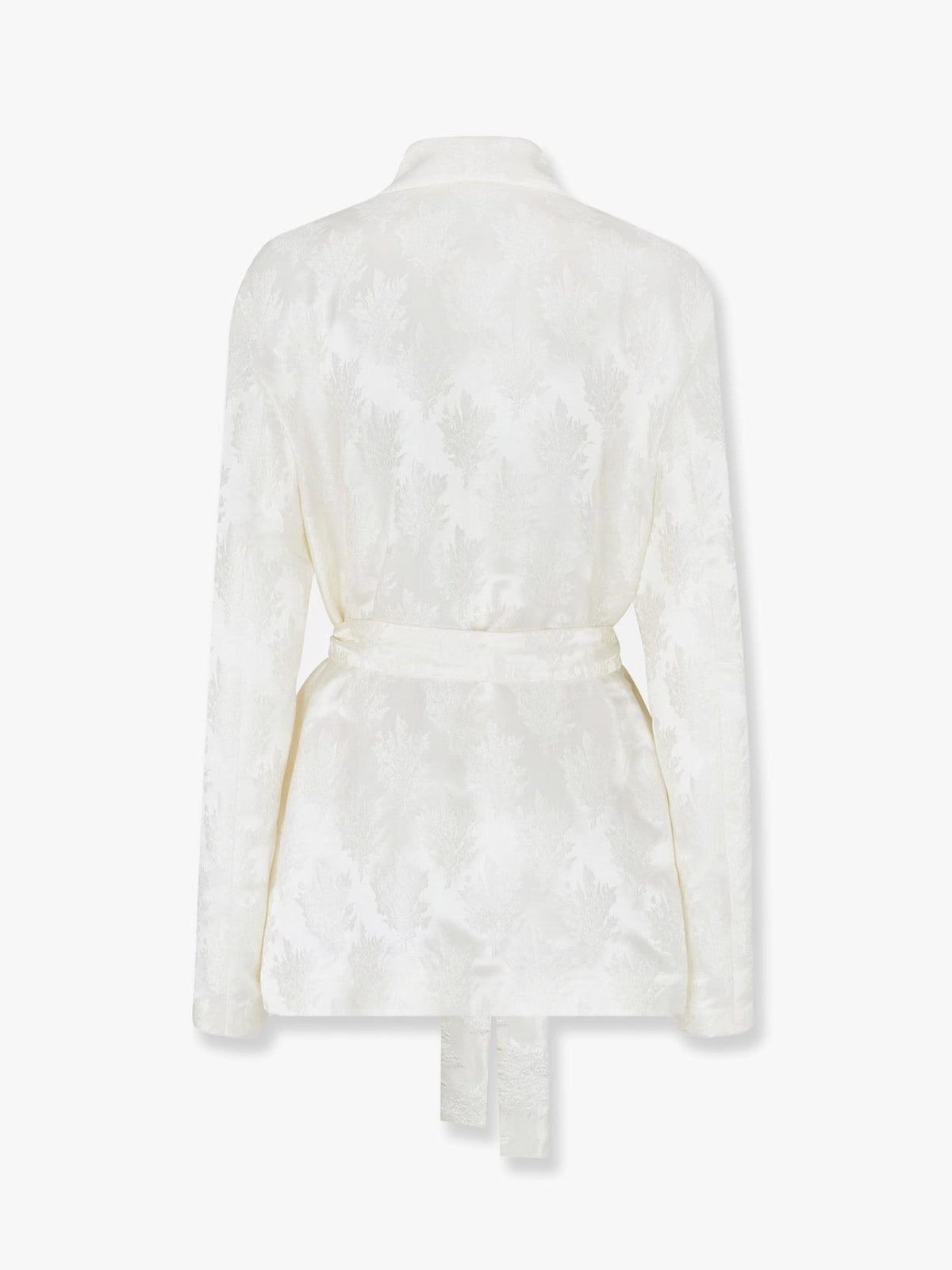 Fendi Women Jacquard Silk Blazer With Floral Motif FENDI