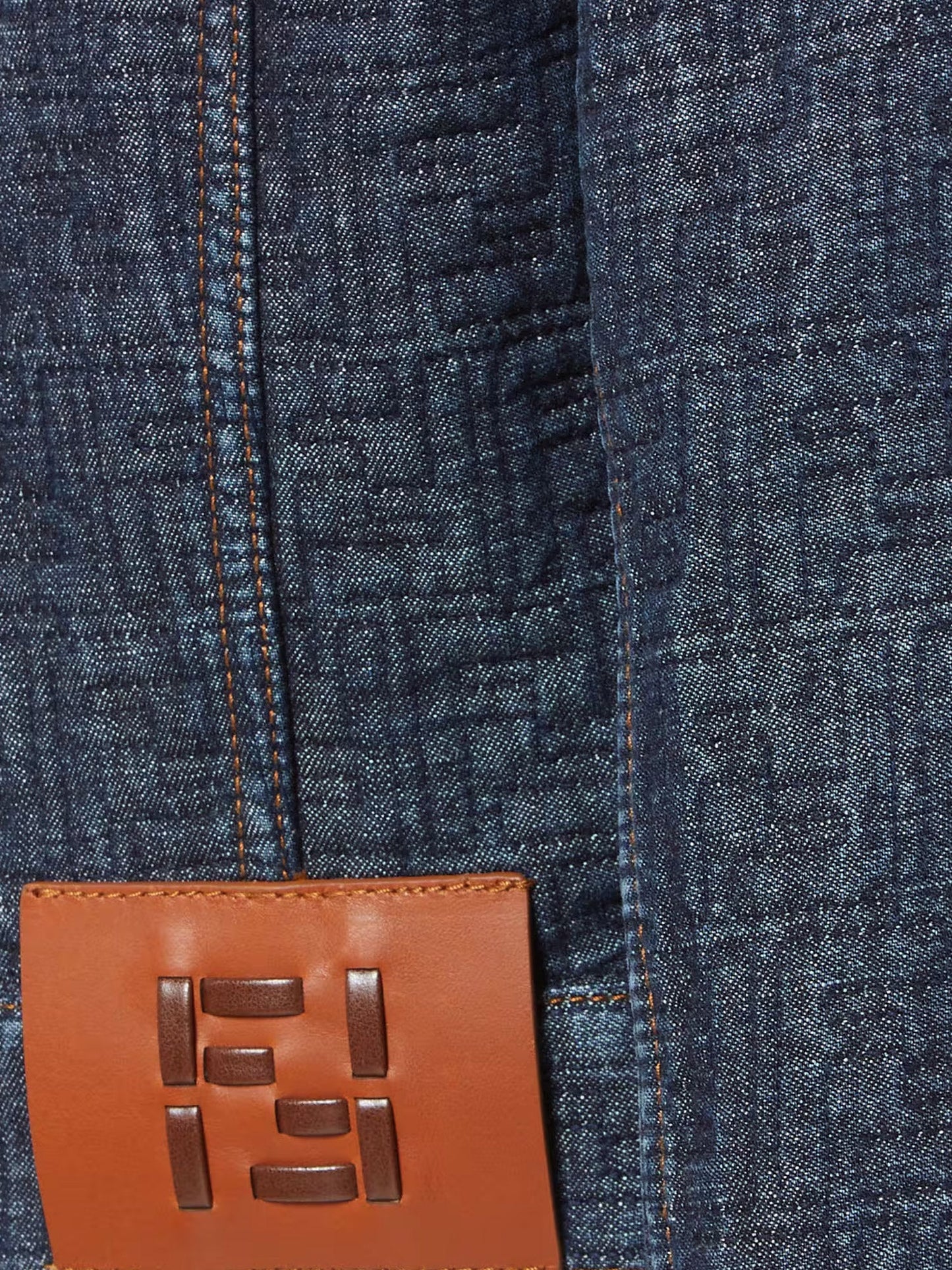 Fendi Women Padded Denim Jacket