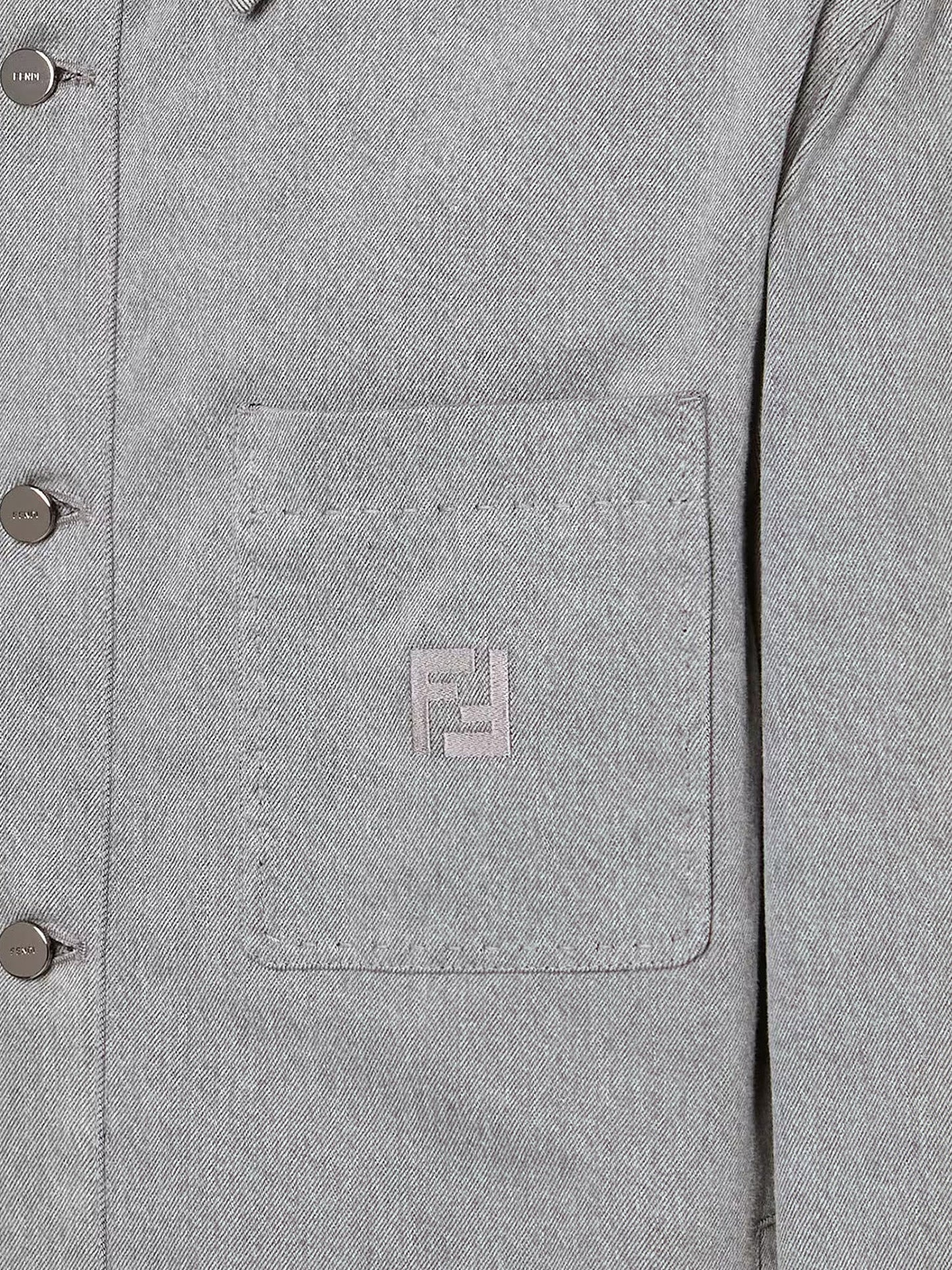 Fendi Men Jacket Denim Stone Bleached FENDI