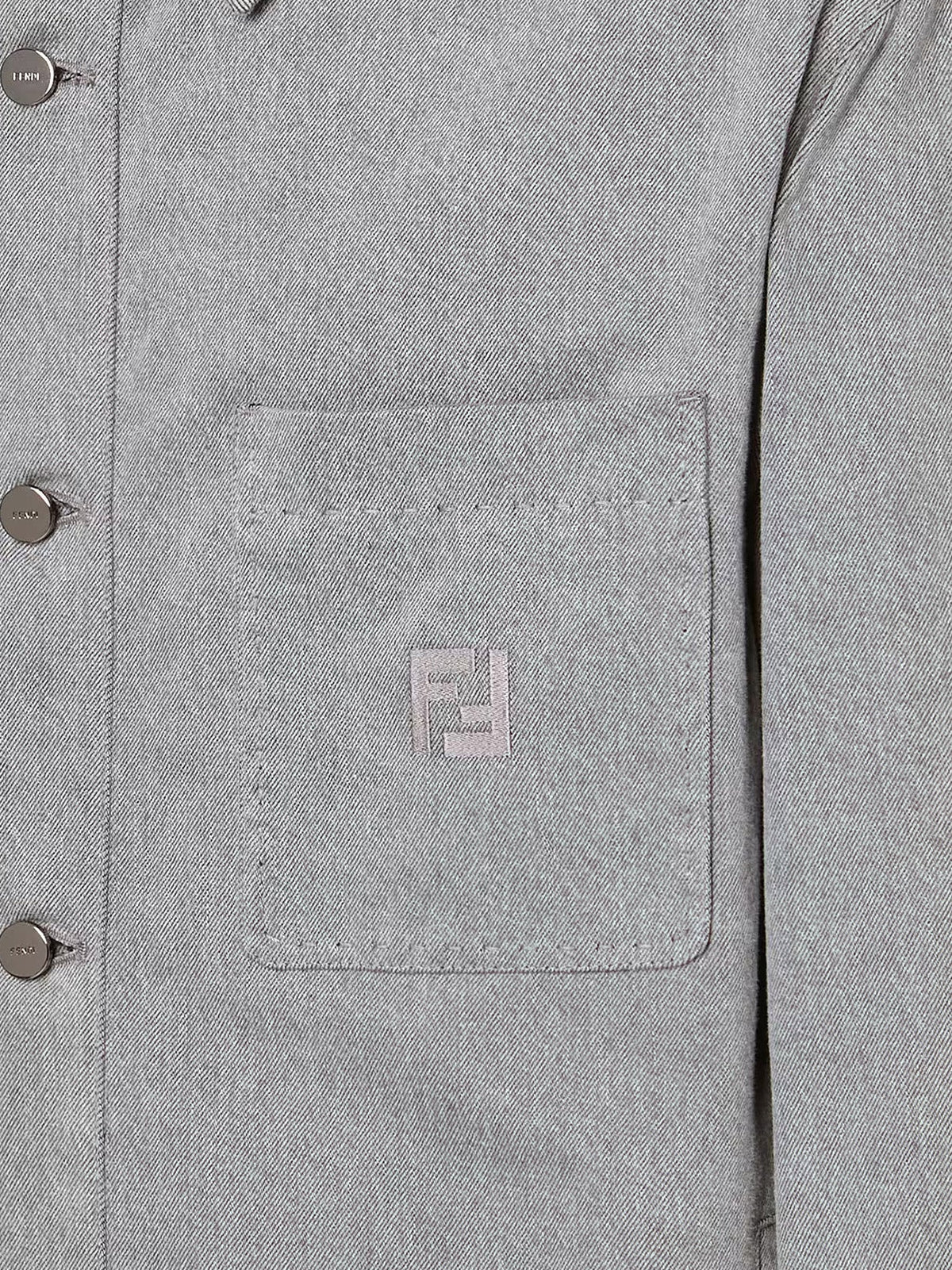 Fendi Men Jacket Denim Stone Bleached FENDI