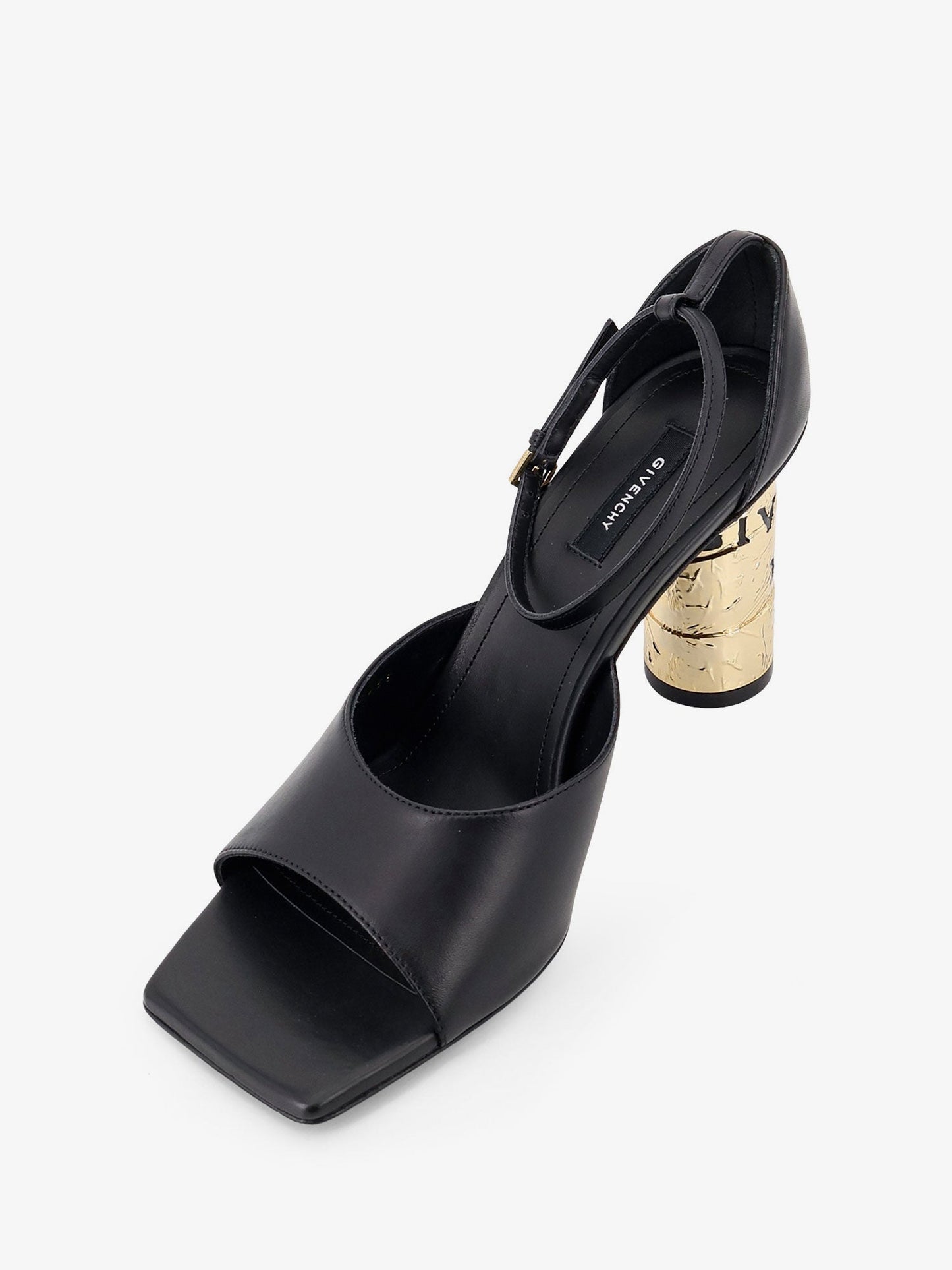 Givenchy Women Leather Sandals With Tape Heel GIVENCHY