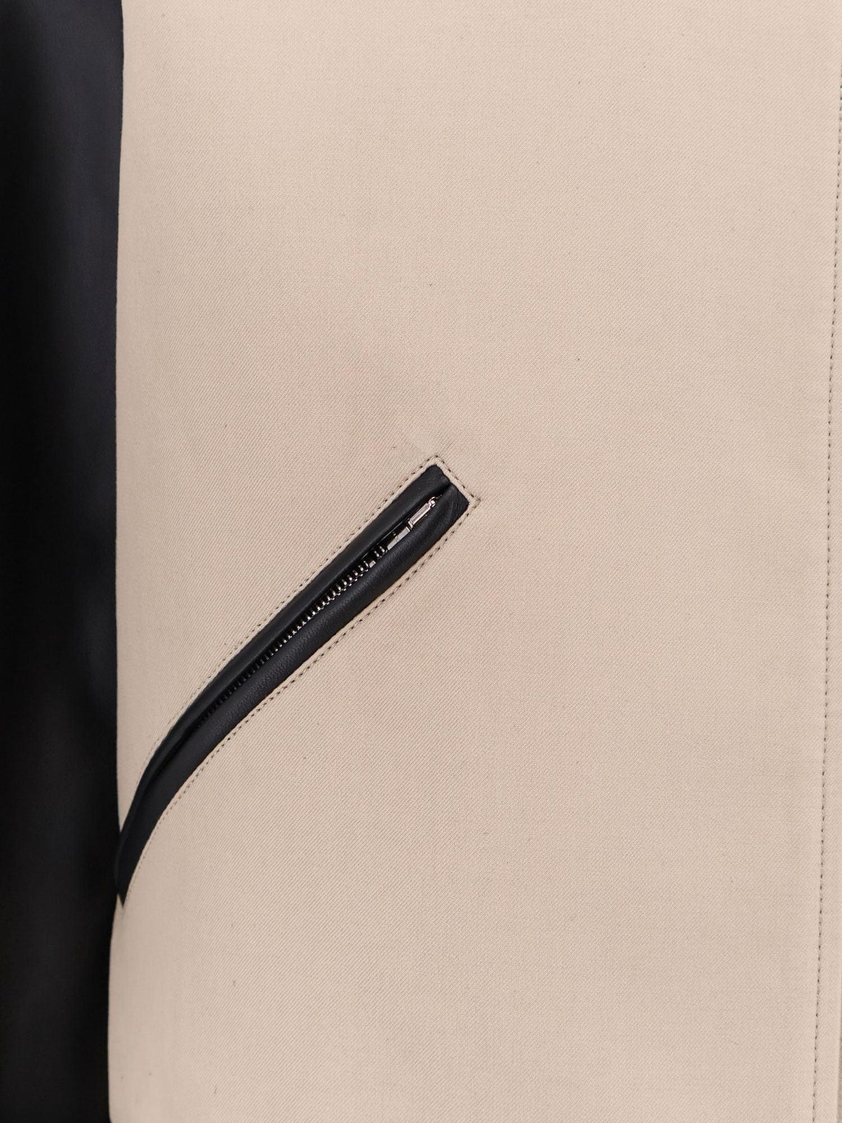 Givenchy Men Cotton Jacket With Leather Sleeves GIVENCHY
