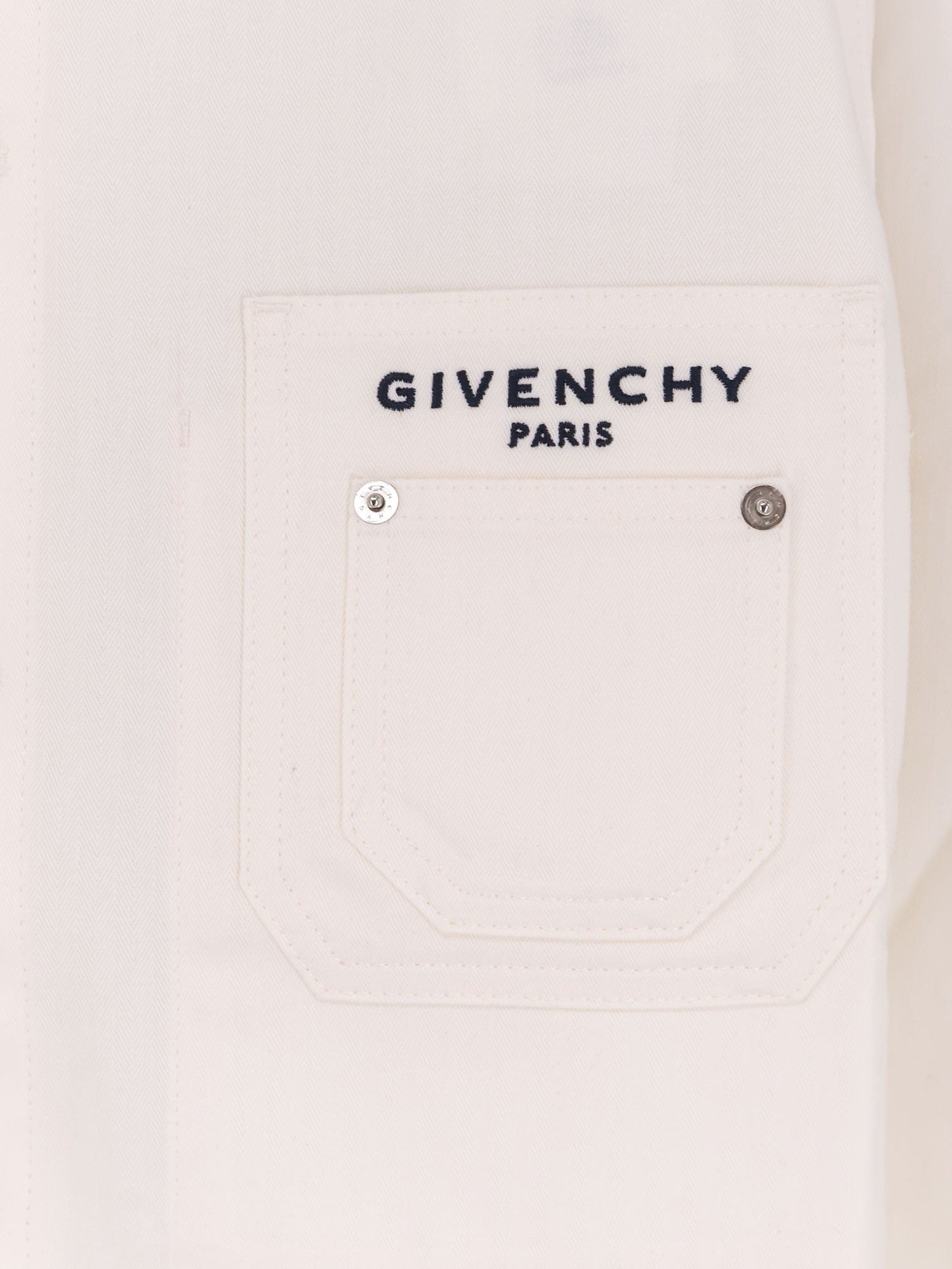 Givenchy Men Denim Jacket With Iconic Lettering Logo On The Front GIVENCHY