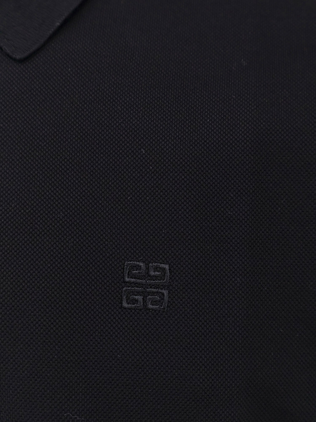 Givenchy Men Pique Cotton Polo Shirt With 4G Embroidery GIVENCHY