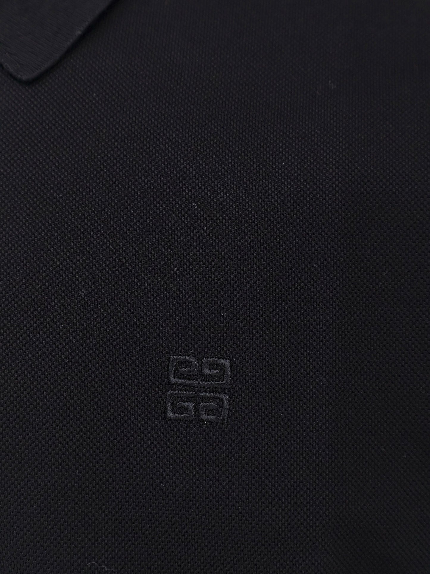 Givenchy Men Pique Cotton Polo Shirt With 4G Embroidery GIVENCHY