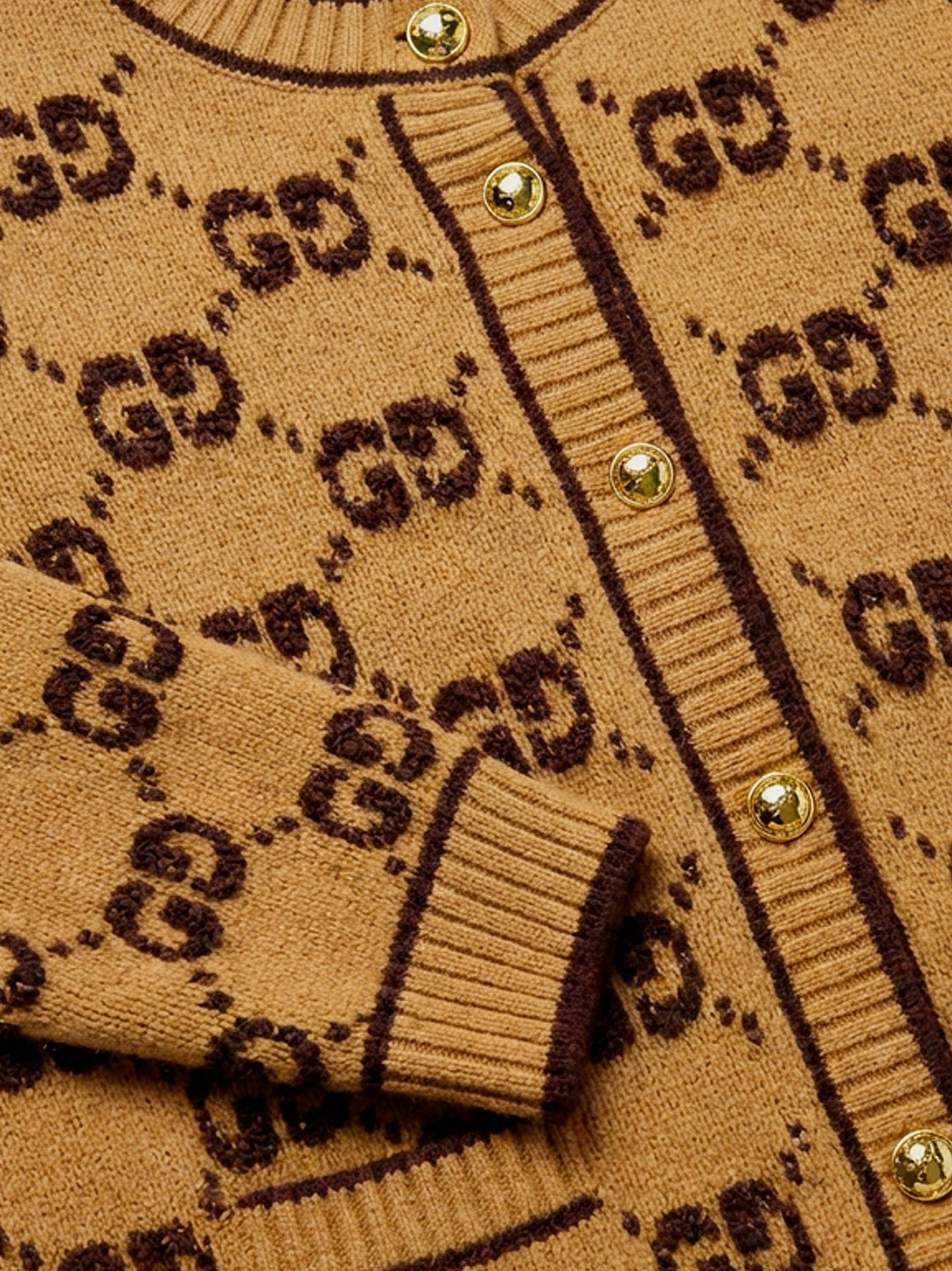 Gucci Women Wool Cardigan With Gg Inlay GUCCI