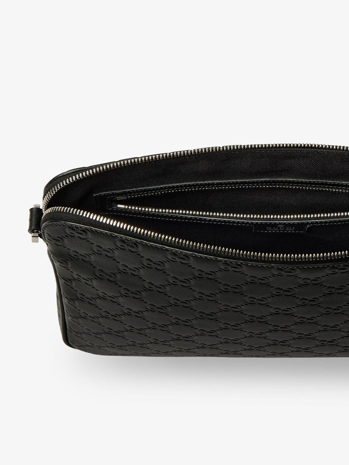 Gucci Men Gg Emblem Leather Crossbody Bag GUCCI