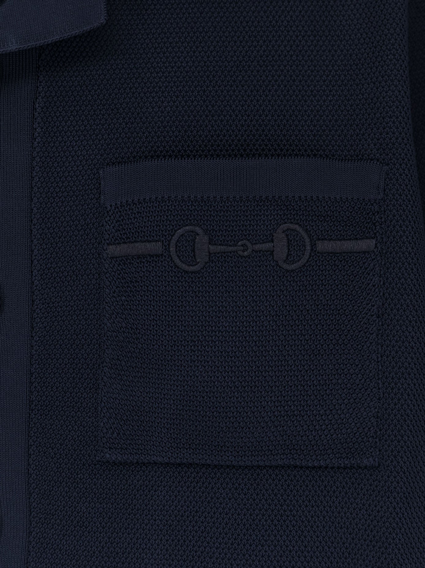 Gucci Men Viscose Blend Polo Shirt With Front Horsebit Embroidery GUCCI