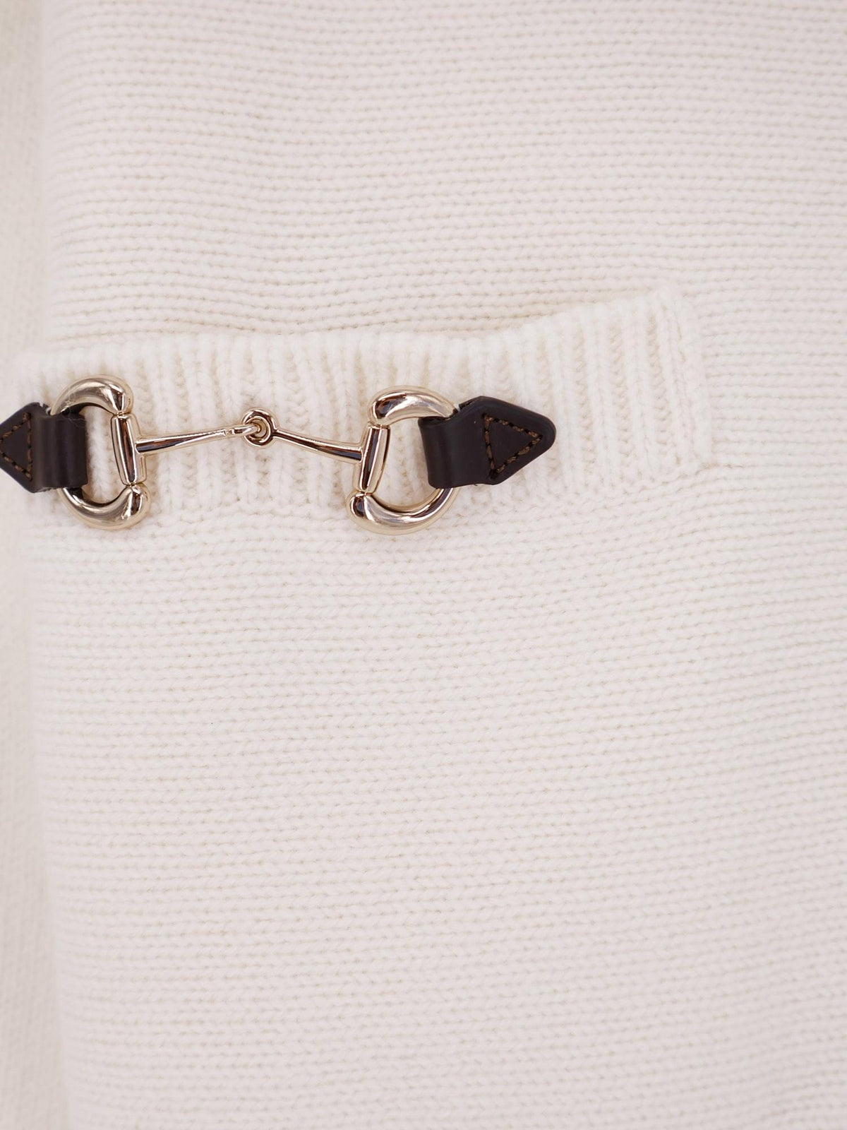 Gucci Women Wool And Cashmere Cardigan With Metal Horsebit GUCCI