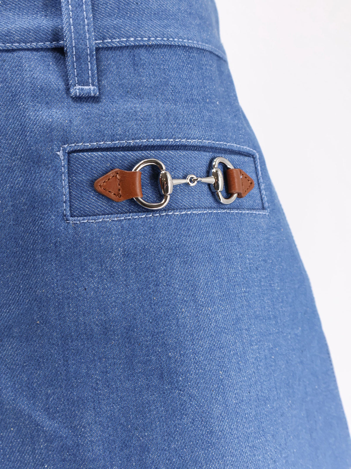 Gucci Women Gucci Women Cotton Shorts With Frontal Iconic Horsebits GUCCI
