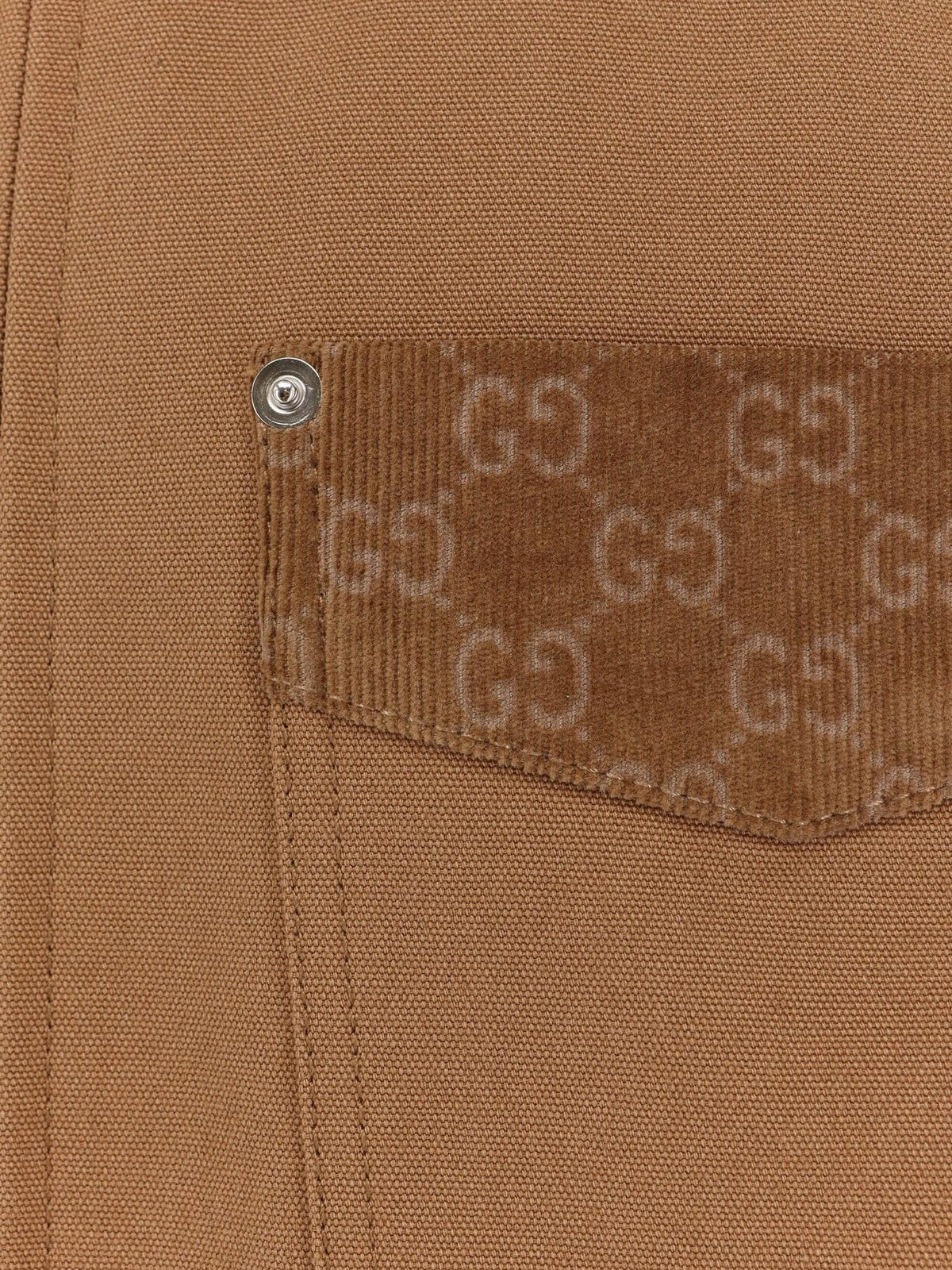 Gucci Men Canvas Jacket With Gg Details GUCCI
