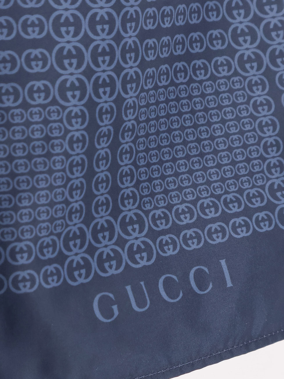 Gucci Men Nylon Swim Trunks With All-Over Gucci Incrocio Print GUCCI