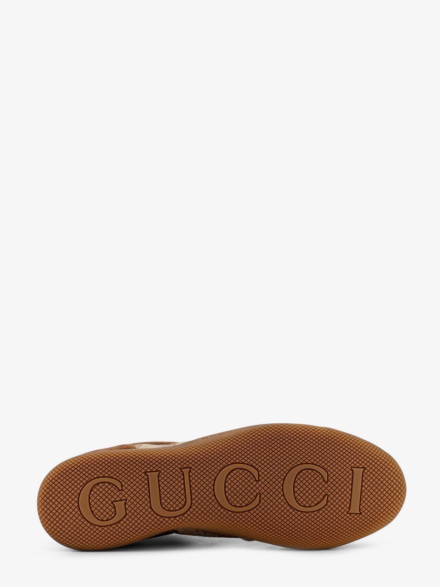 Gucci Men Gucci Shift Suede Sneakers With Gg Supreme Fabric Inserts GUCCI