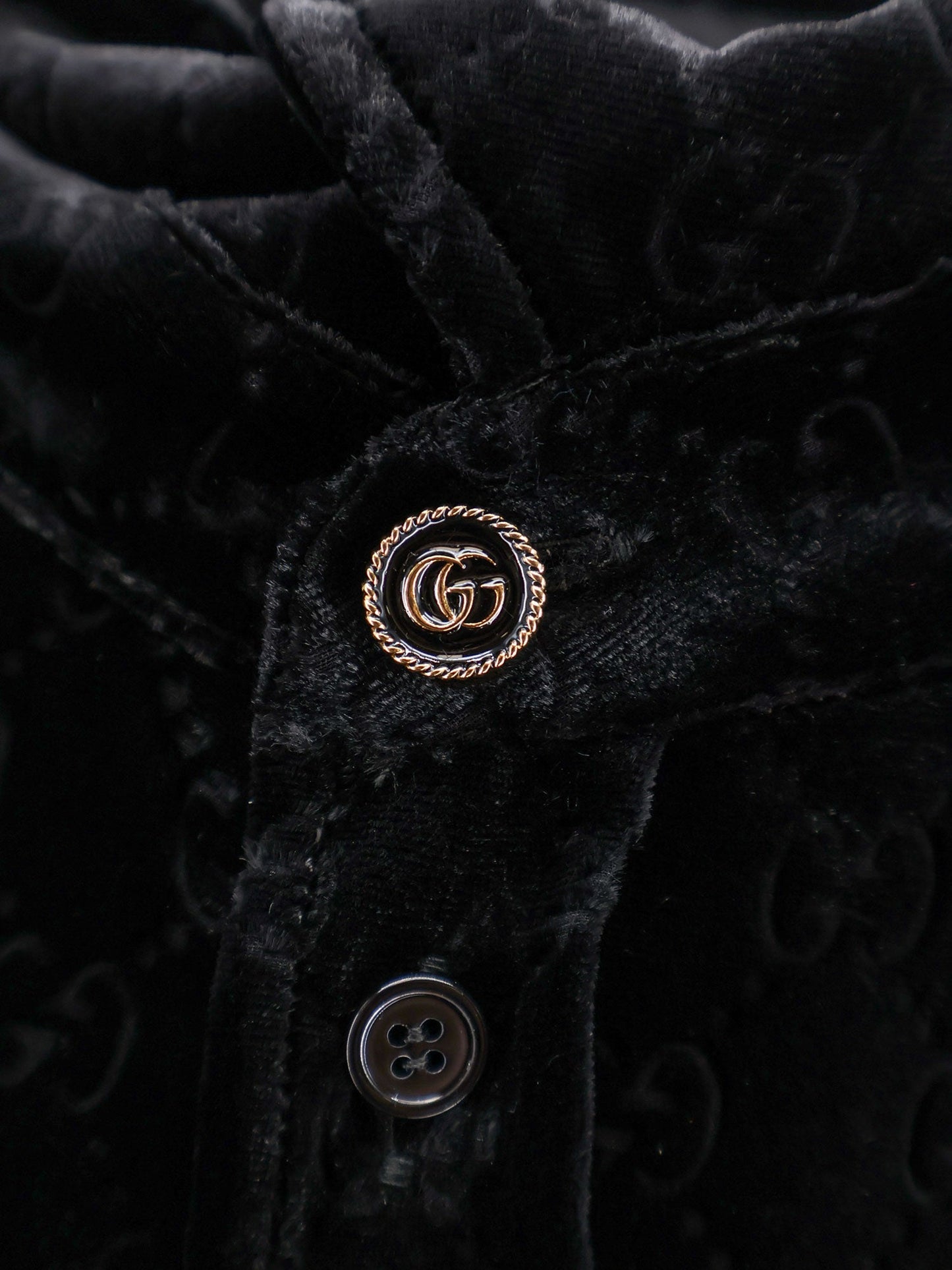 Gucci Men Stretch Gg Devore Velvet Shirt GUCCI
