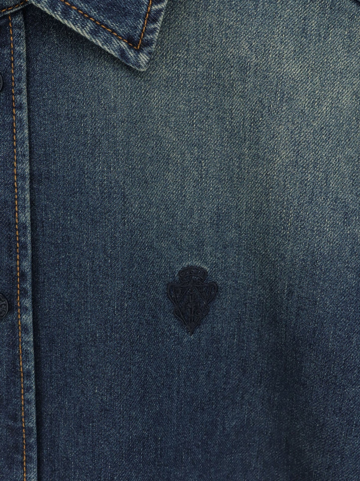 Gucci Men Certified Washed Cotton Denim Shirt GUCCI