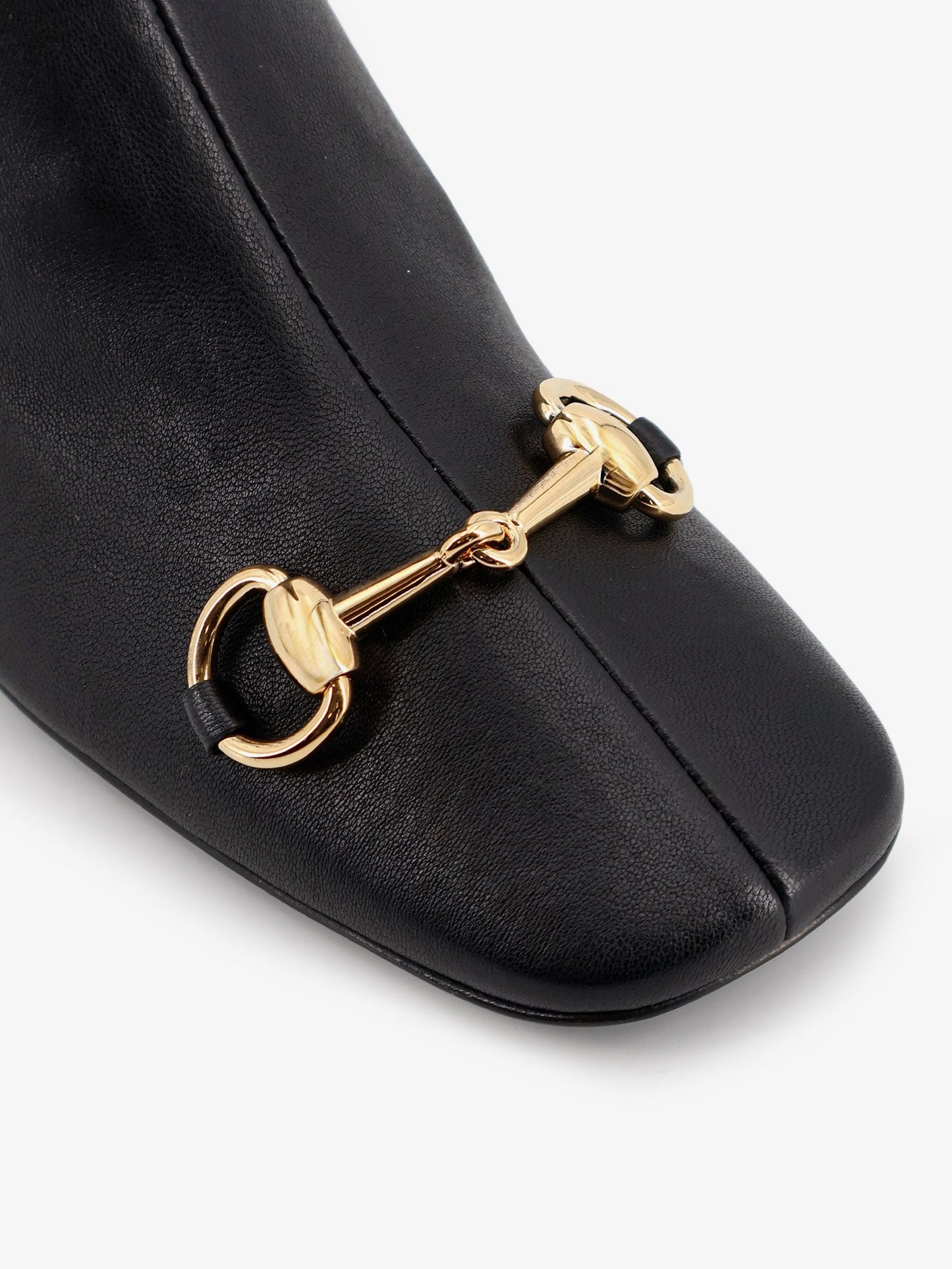 Gucci Women Women's Signora Leather Boots With Horsebit On The Front GUCCI