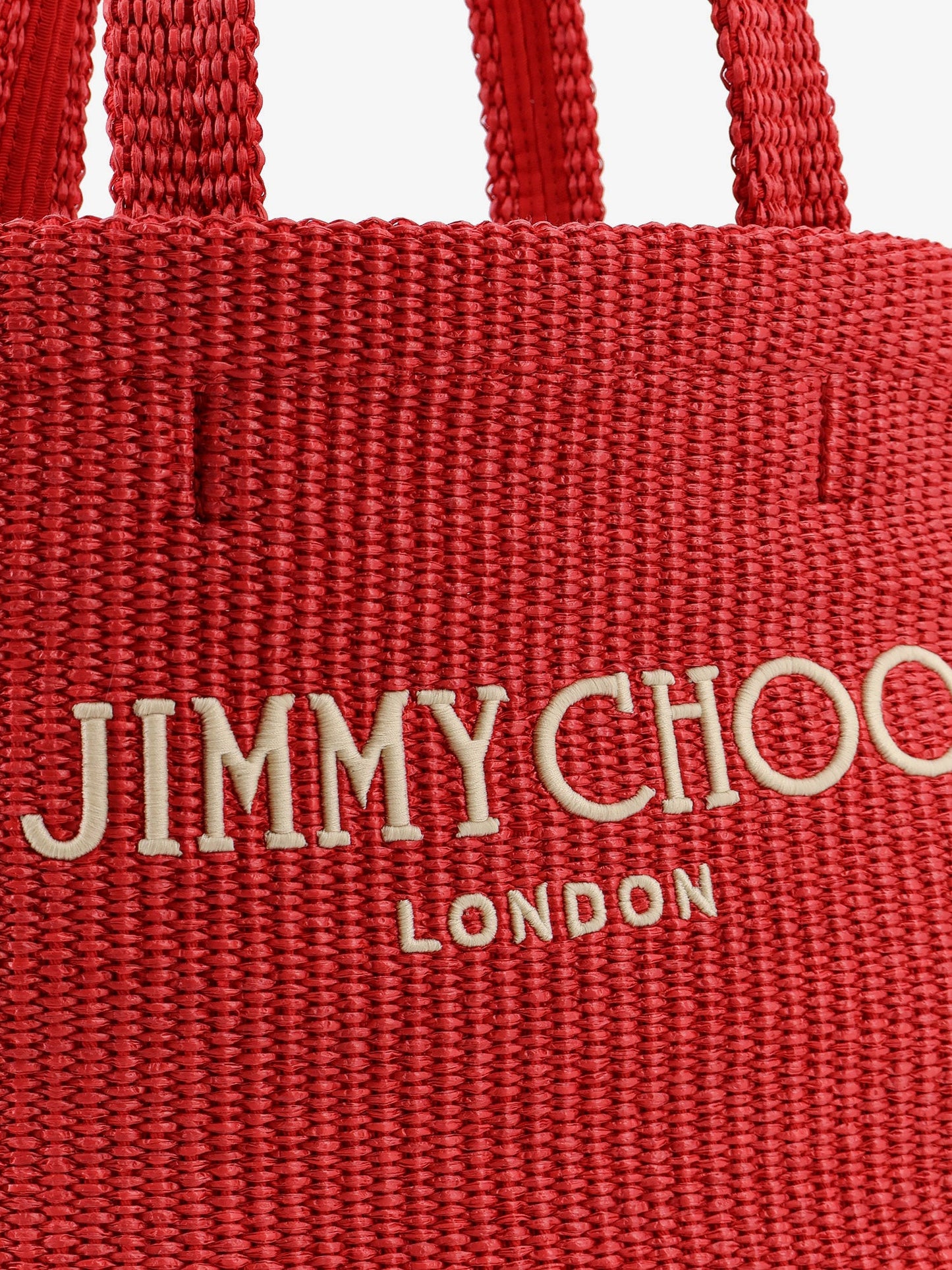 Jimmy Choo Women Raffia Shopping Bag With Lettering Logo On The Front JIMMY CHOO