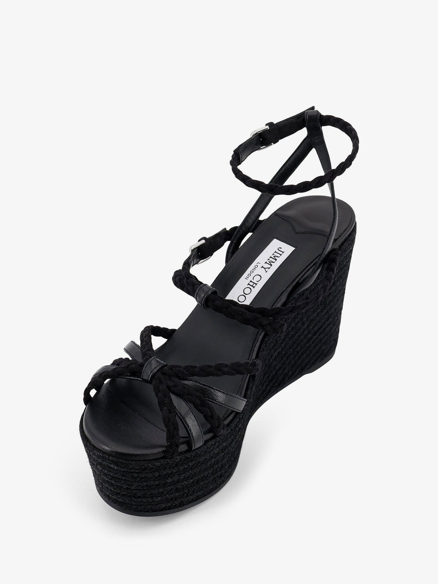 Jimmy Choo Women Nyra Leather And Raffia Sandals JIMMY CHOO