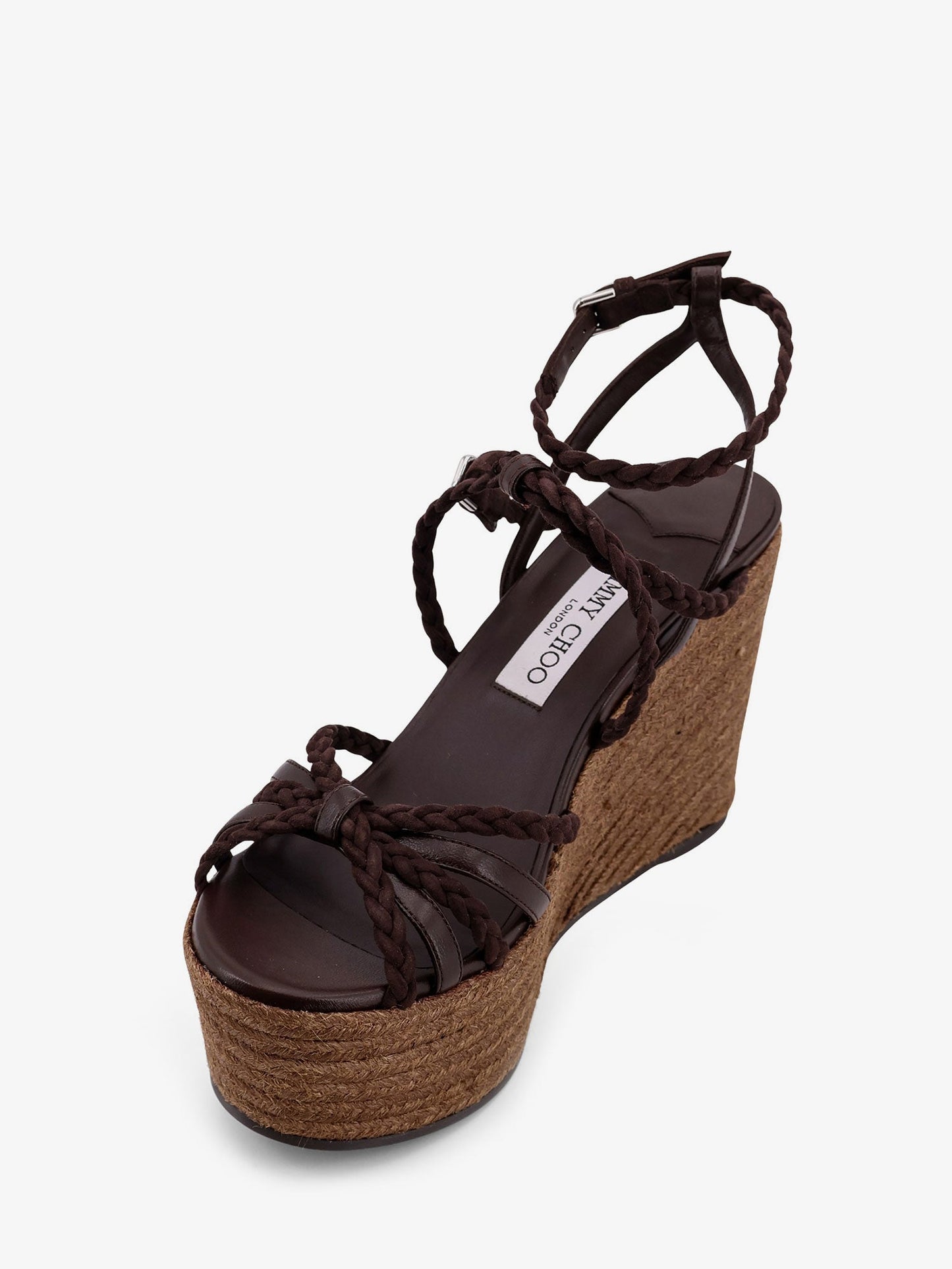 Jimmy Choo Women Nyra Leather And Raffia Sandals JIMMY CHOO