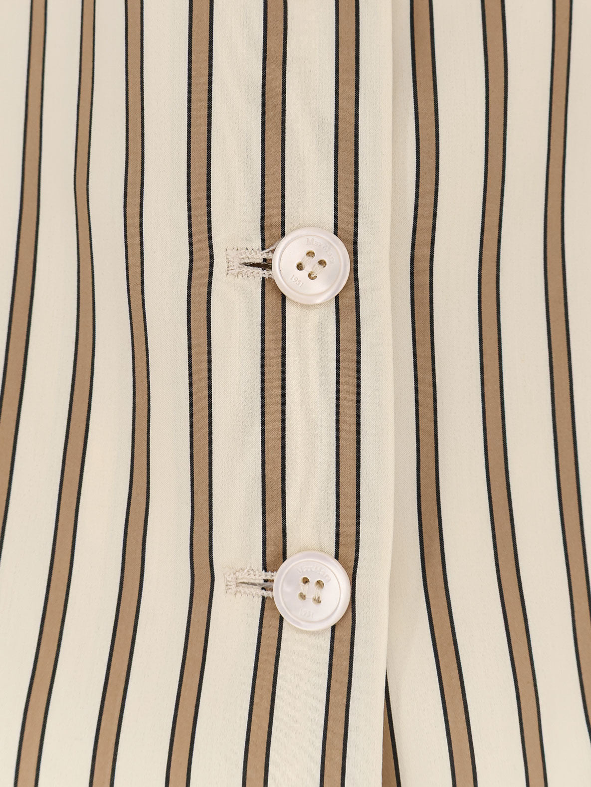 Max Mara Women Mxmfauno Striped Cotton And Silk Vest MAX MARA