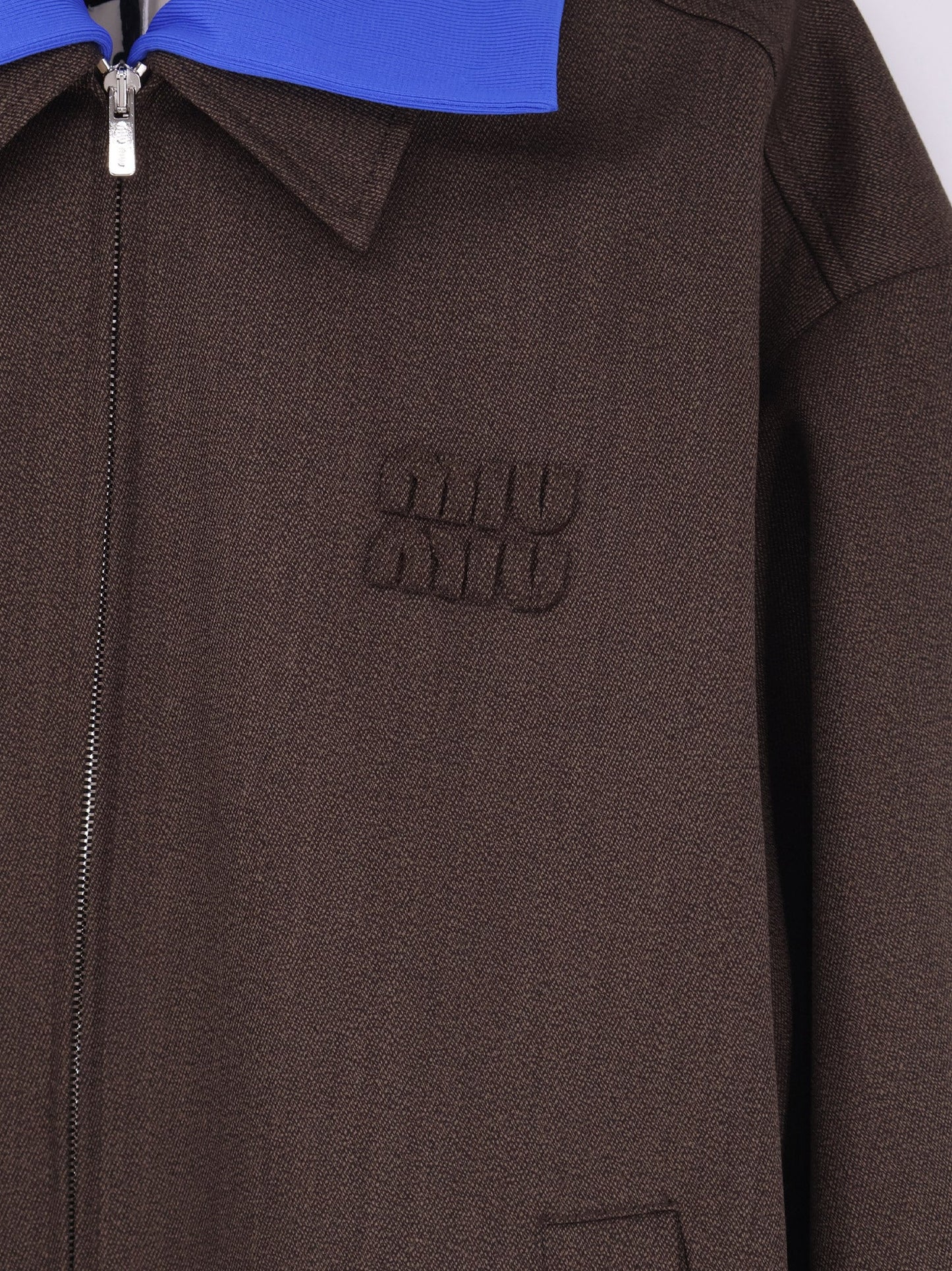 Miu Miu Women Virgin Wool Jacket With Logo Detail MIU MIU