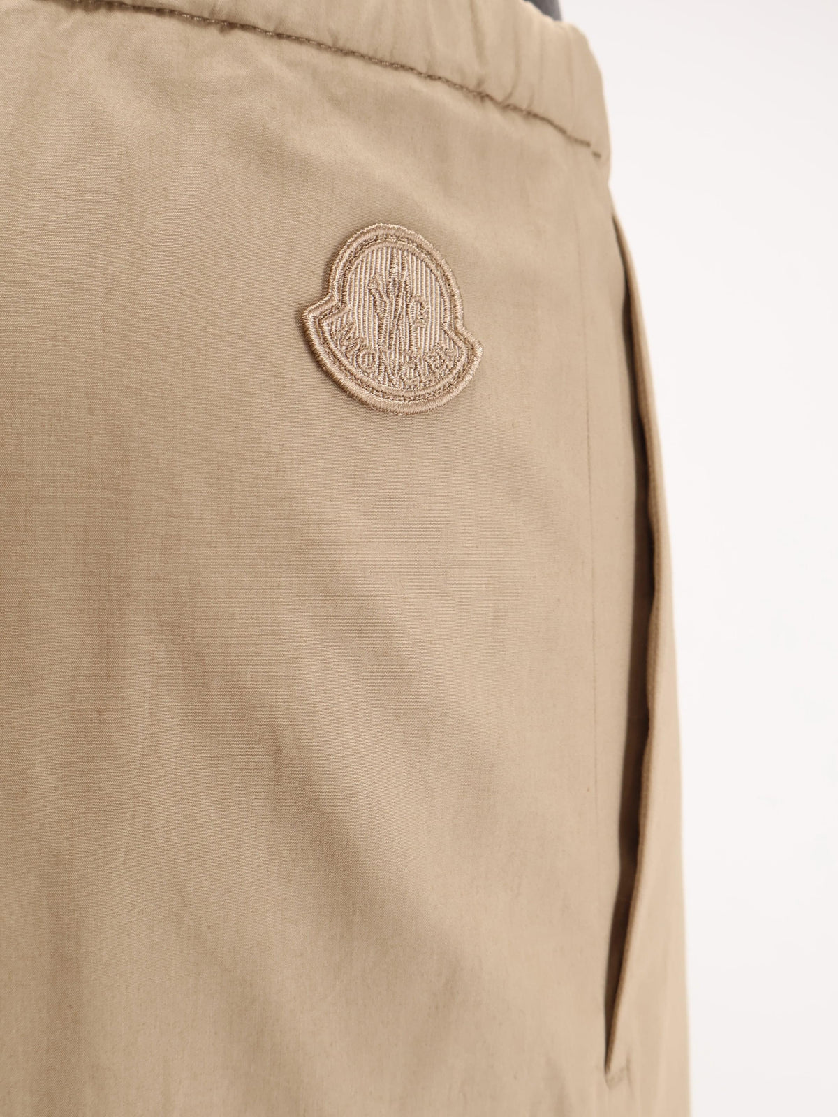 Moncler Women Cotton Trousers With Logo Patch MONCLER