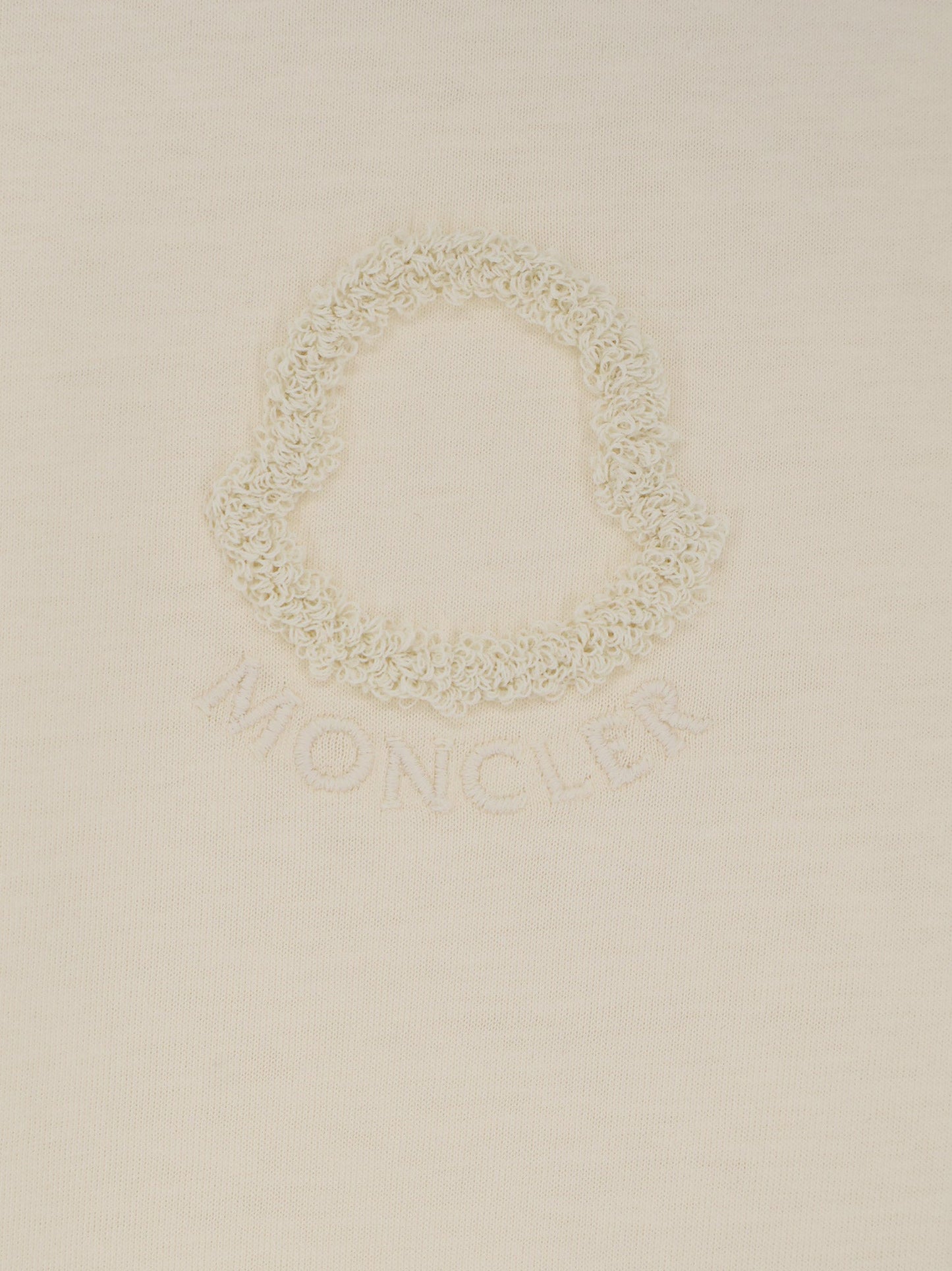 Moncler Women Cotton T-Shirt With Flocked Logo On The Front MONCLER