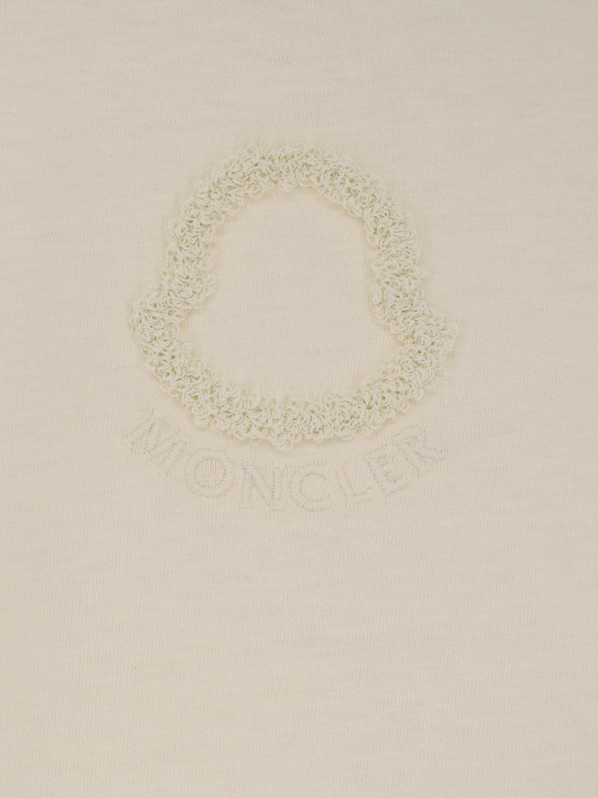 Moncler Women Cotton T-Shirt With Flocked Logo On The Front MONCLER