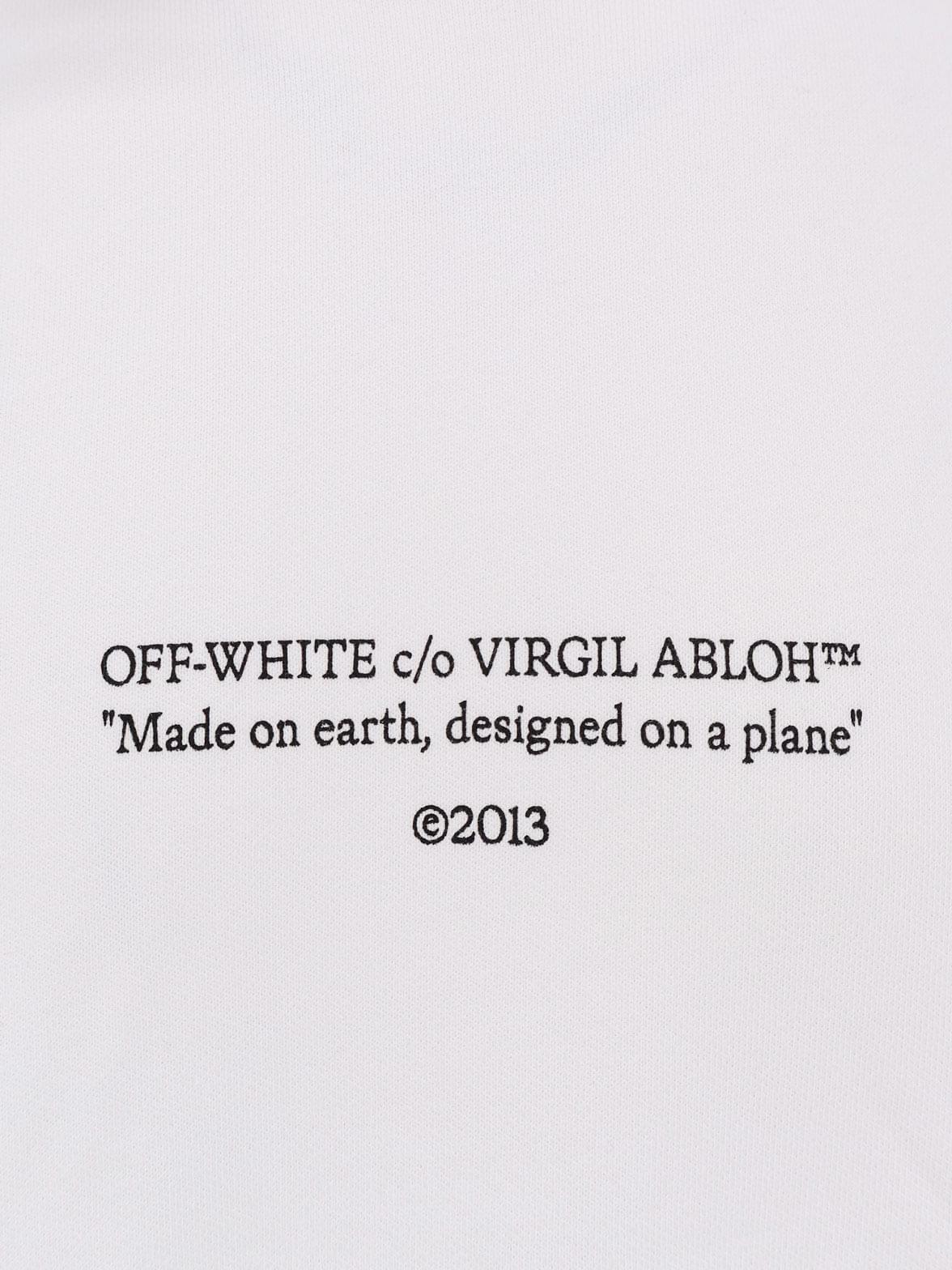 Off White Men Cotton Sweatshirt With Frontal Logo Print OFF-WHITE