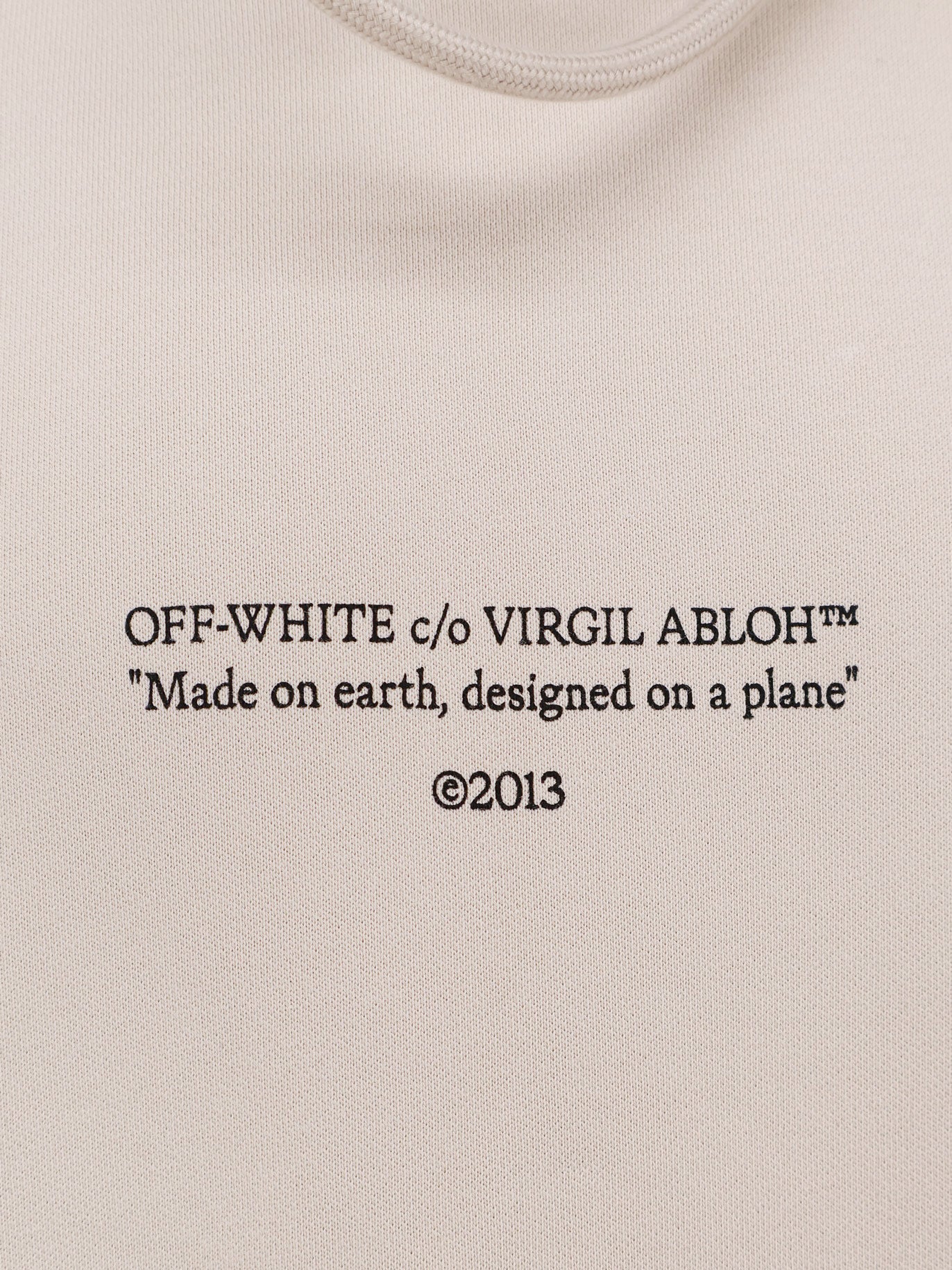 Off White Men Cotton Sweatshirt With Frontal Logo Print OFF-WHITE