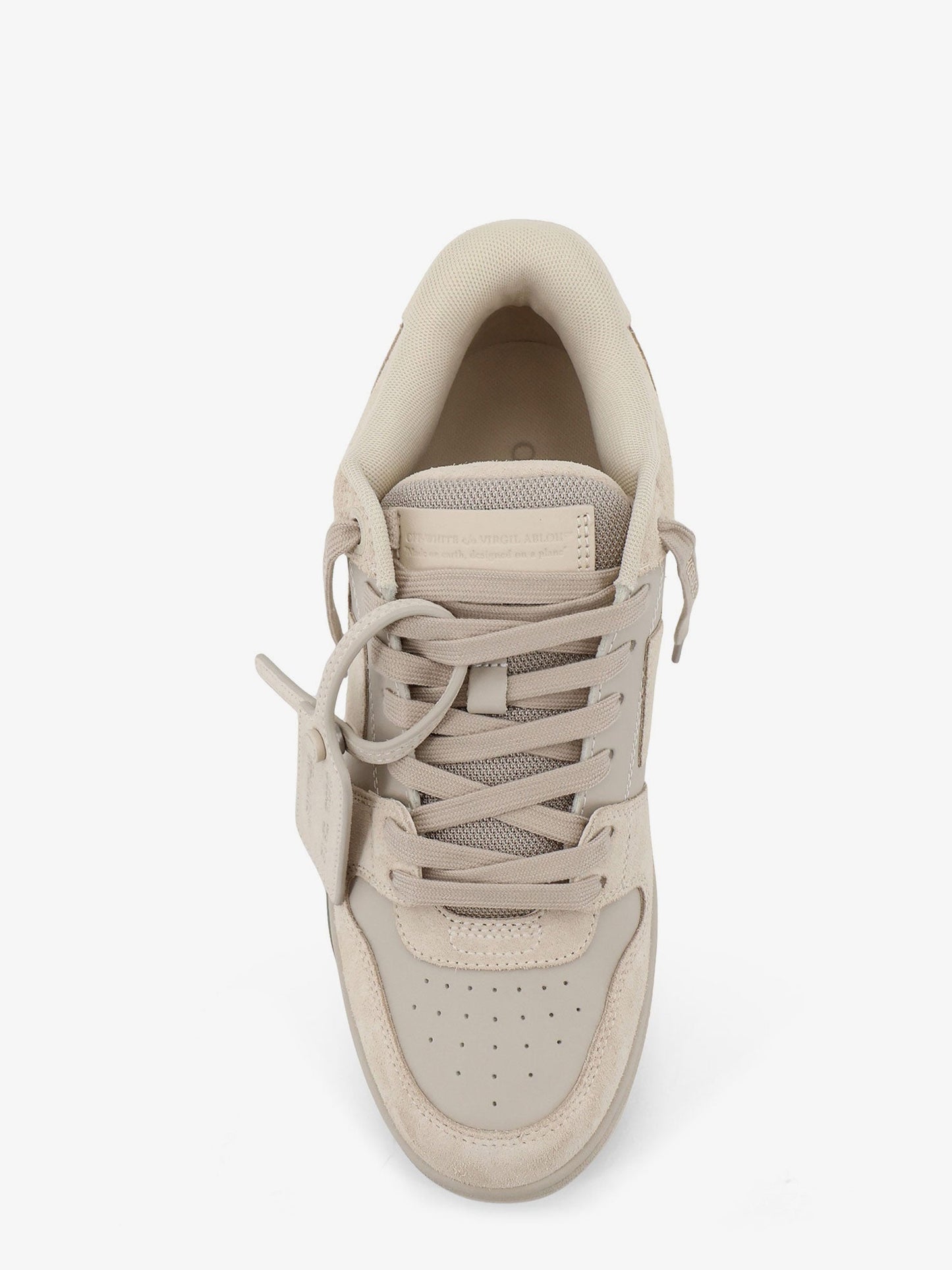 Off White Men Out Of Office Suede And Leather Sneakers With Iconic Logo On The Side OFF-WHITE
