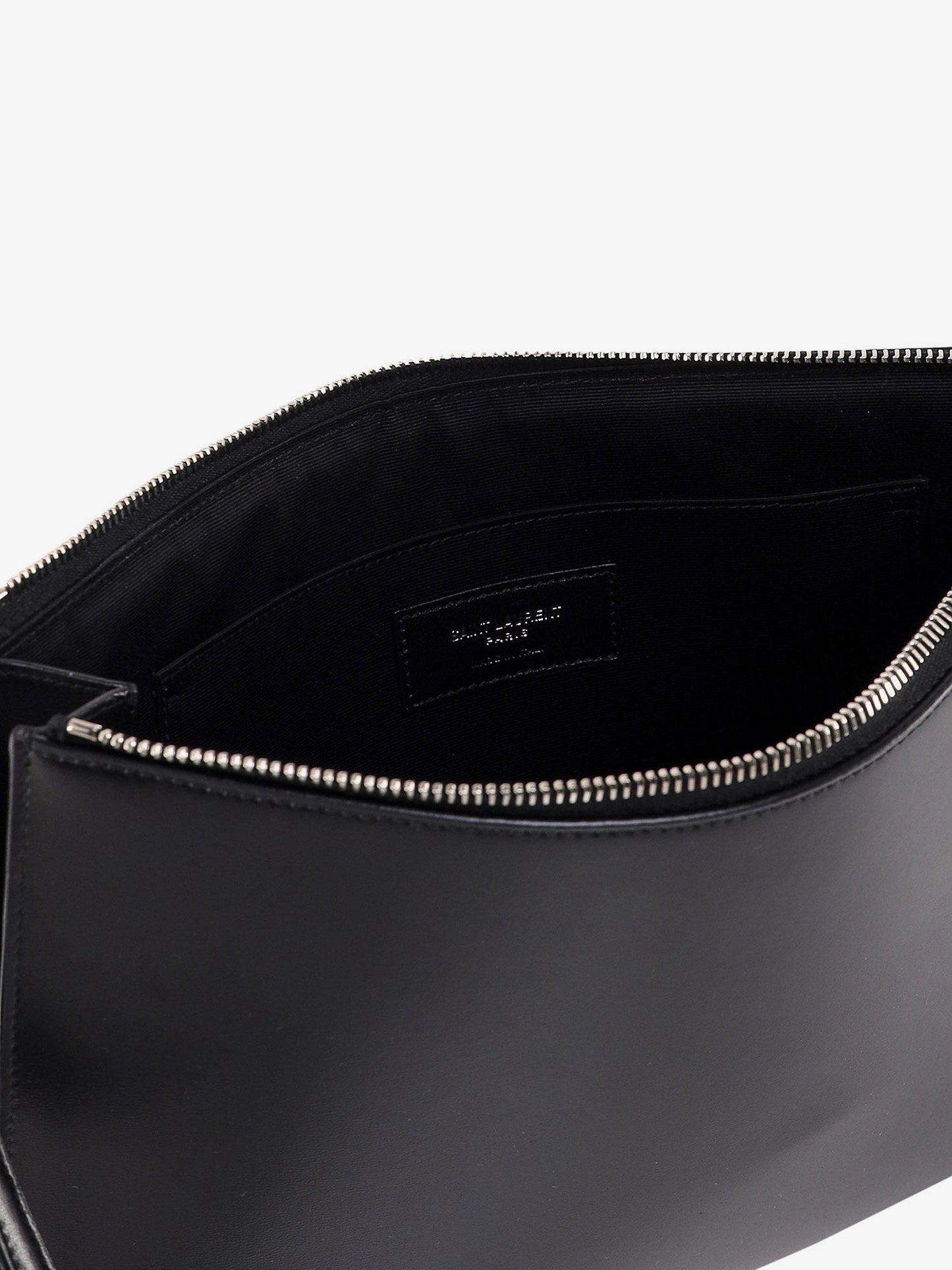 Saint Laurent Men Leather Clutch With Monogram Detail SAINT LAURENT