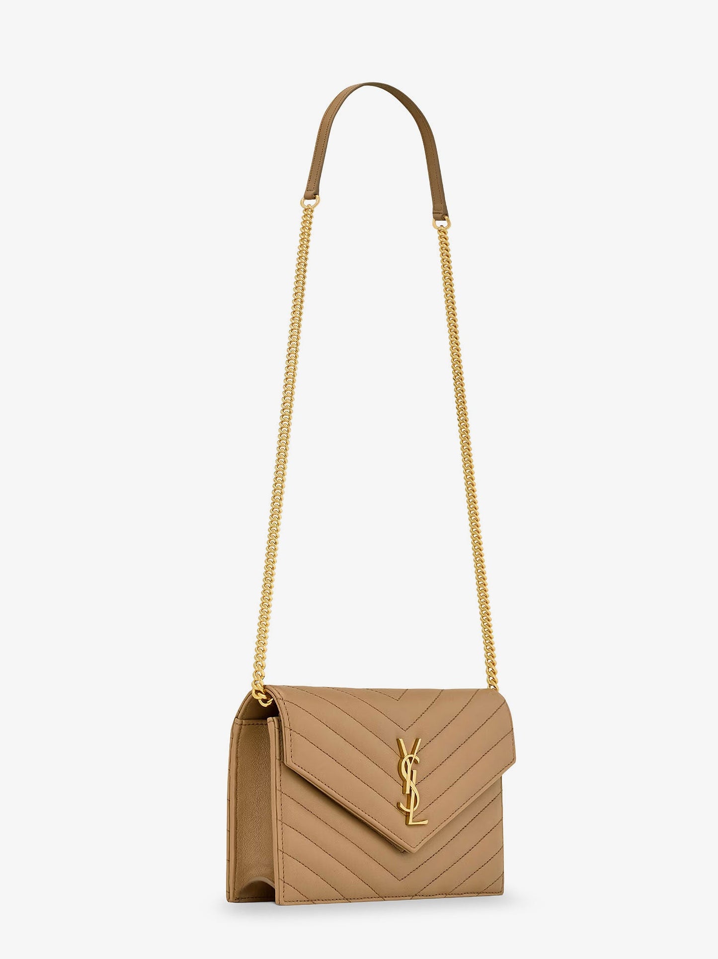 Saint Laurent Women Envelope Leather Shoulder Bag SAINT LAURENT