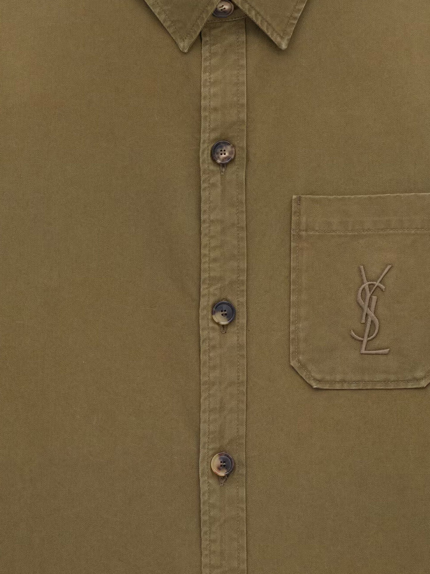 Saint Laurent Women Cotton And Linen Shirt With Embroidery SAINT LAURENT