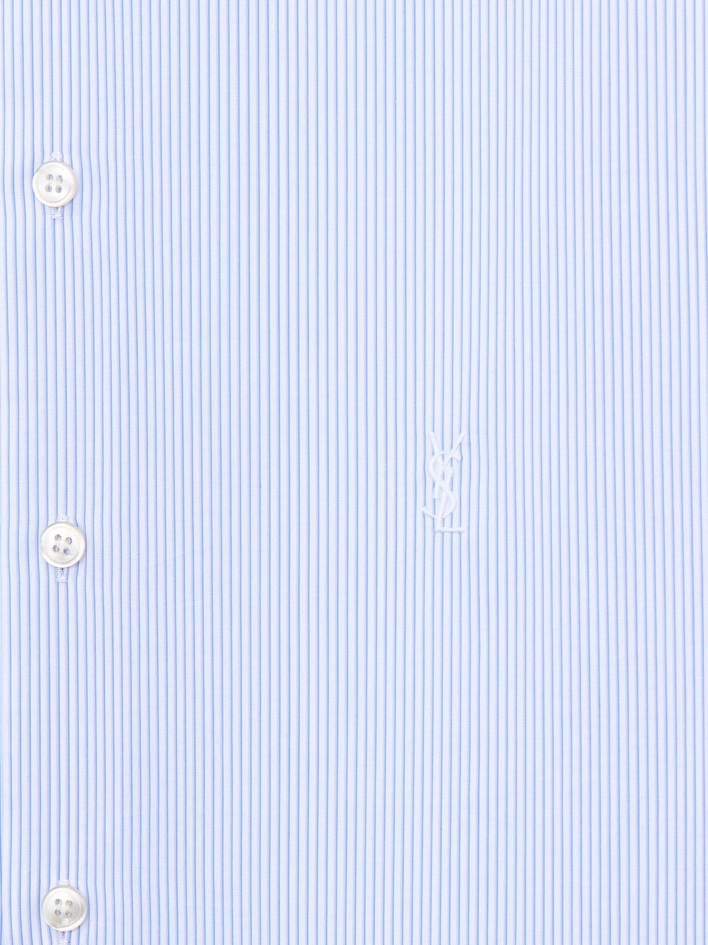 Saint Laurent Men Cassandre Cotton Shirt With Striped Pattern SAINT LAURENT